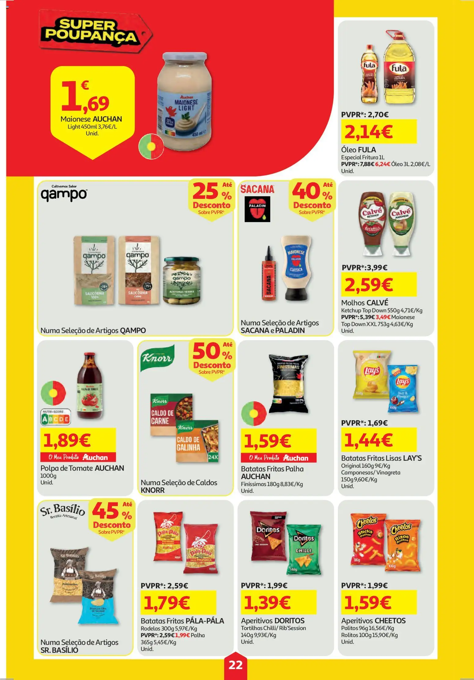 Auchan folheto │ válido de 19.03.2026 | Página: 22 | Produtos: Top, Knorr, Tomate, Ketchup