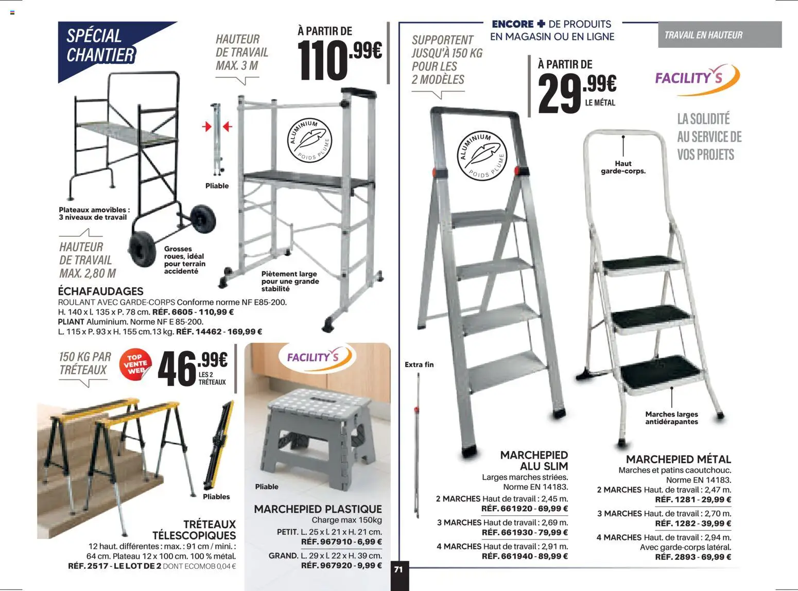 {H1} | Page: 71 | Produits: Plateau, Poids