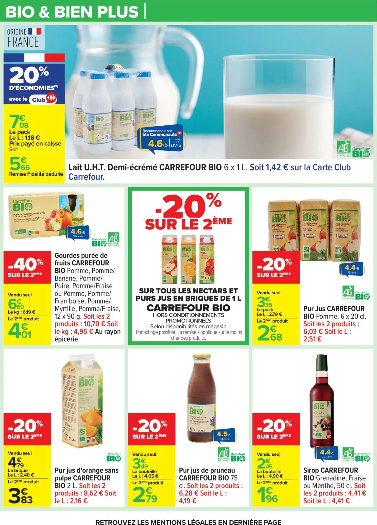 {H1} | Page: 10 | Produits: Fraise, Jus d'orange, Jus de pomme, Jus