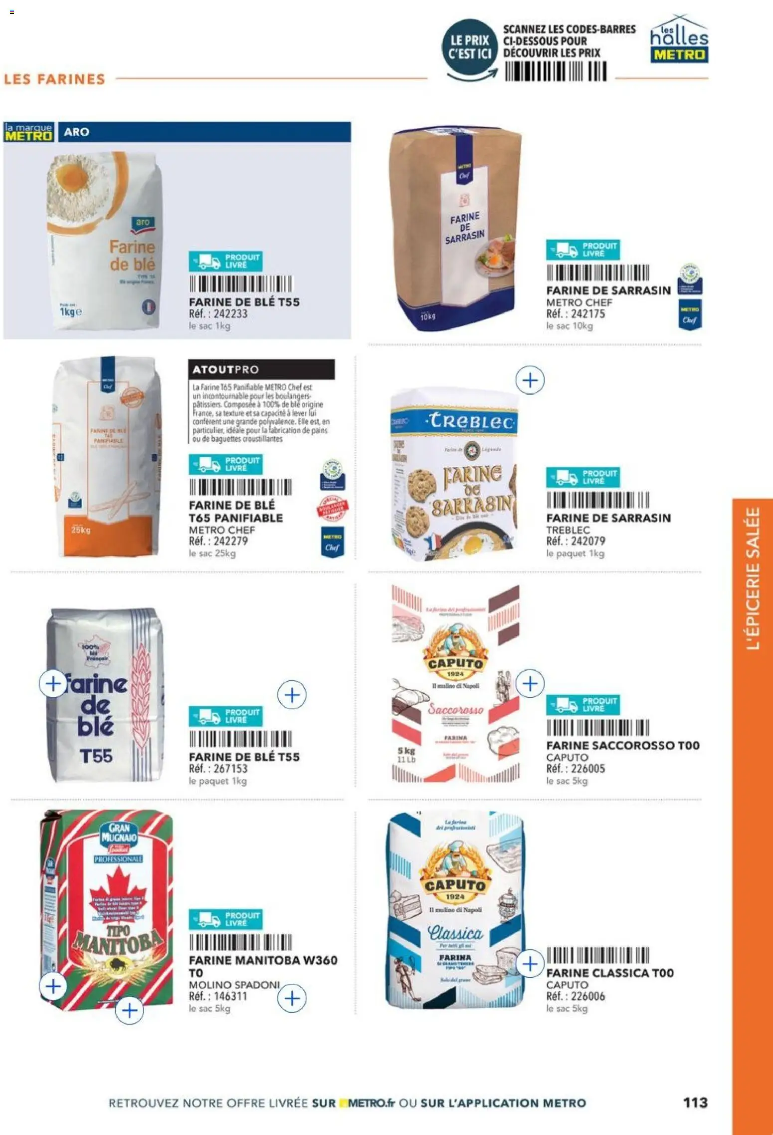 {H1} | Page: 113 | Produits: Farine de ble, Sac, Farine, Livre