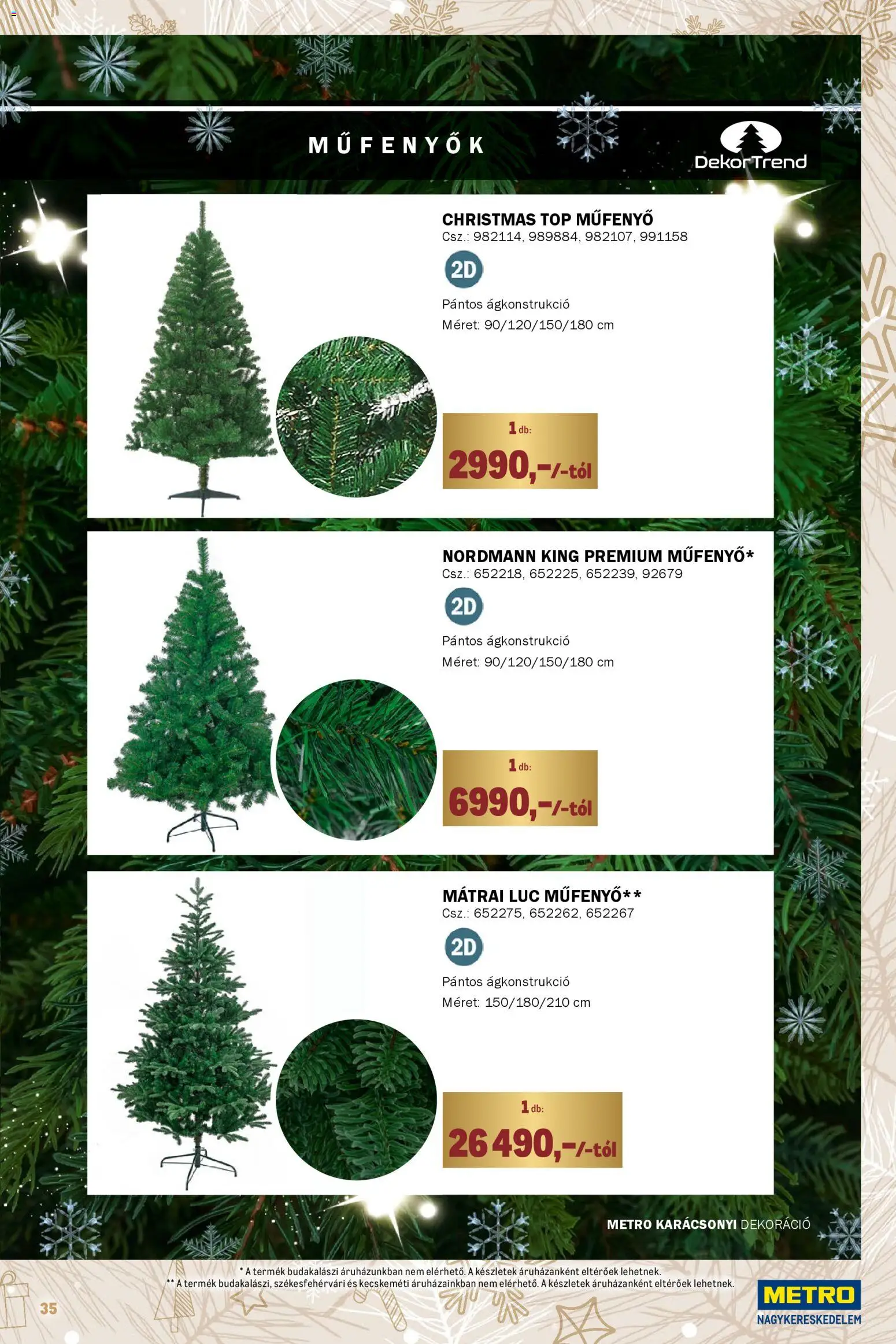 Metro akciós ujság - amely érvényes a következő dátumtól: 02.11.2025 | Oldal: 35 | Termékek: Dekoráció