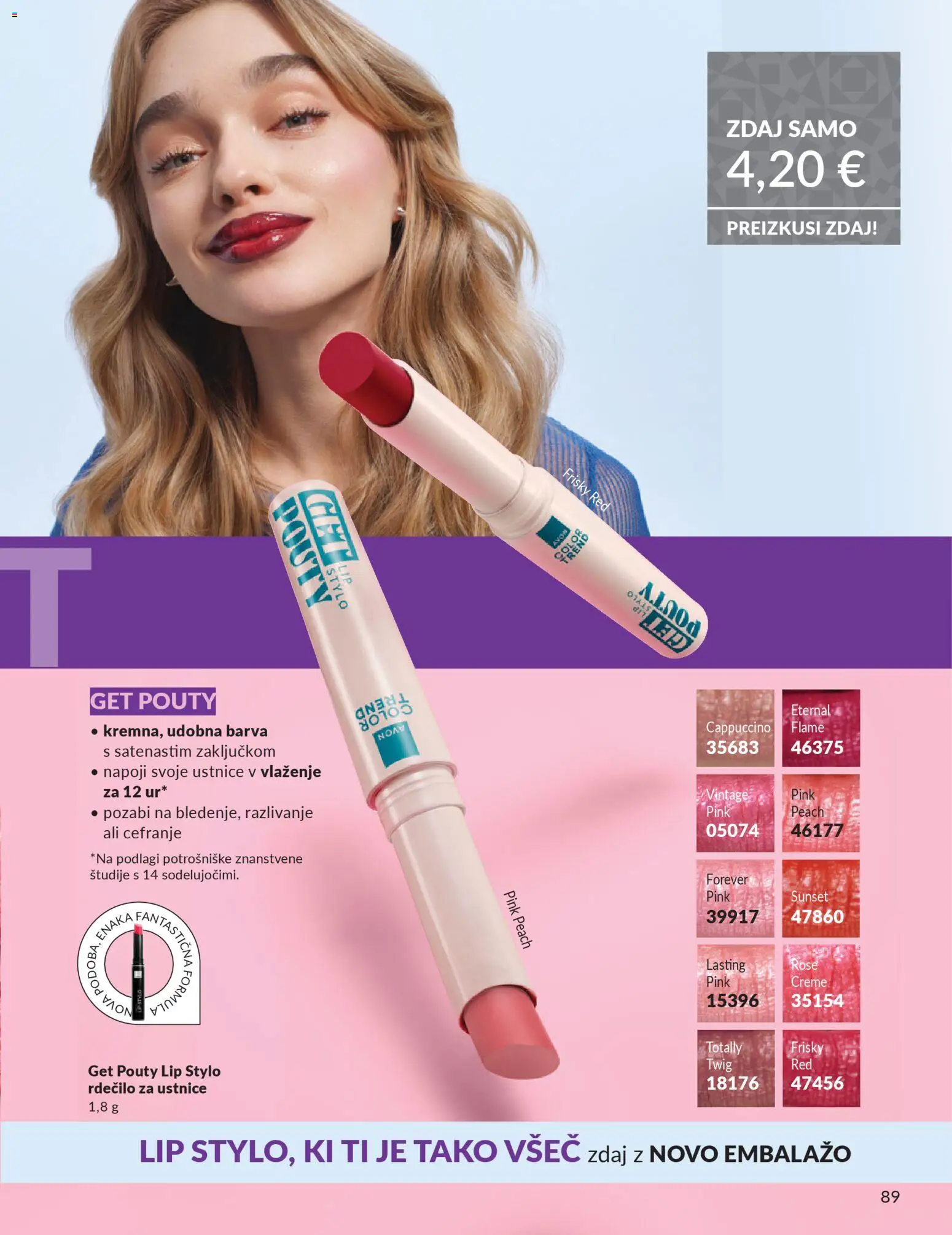 Novi Avon katalog ponudbe – veljaven od 01.10.2025 | Stran: 89 | Izdelki: Rdecilo za ustnice, Barva