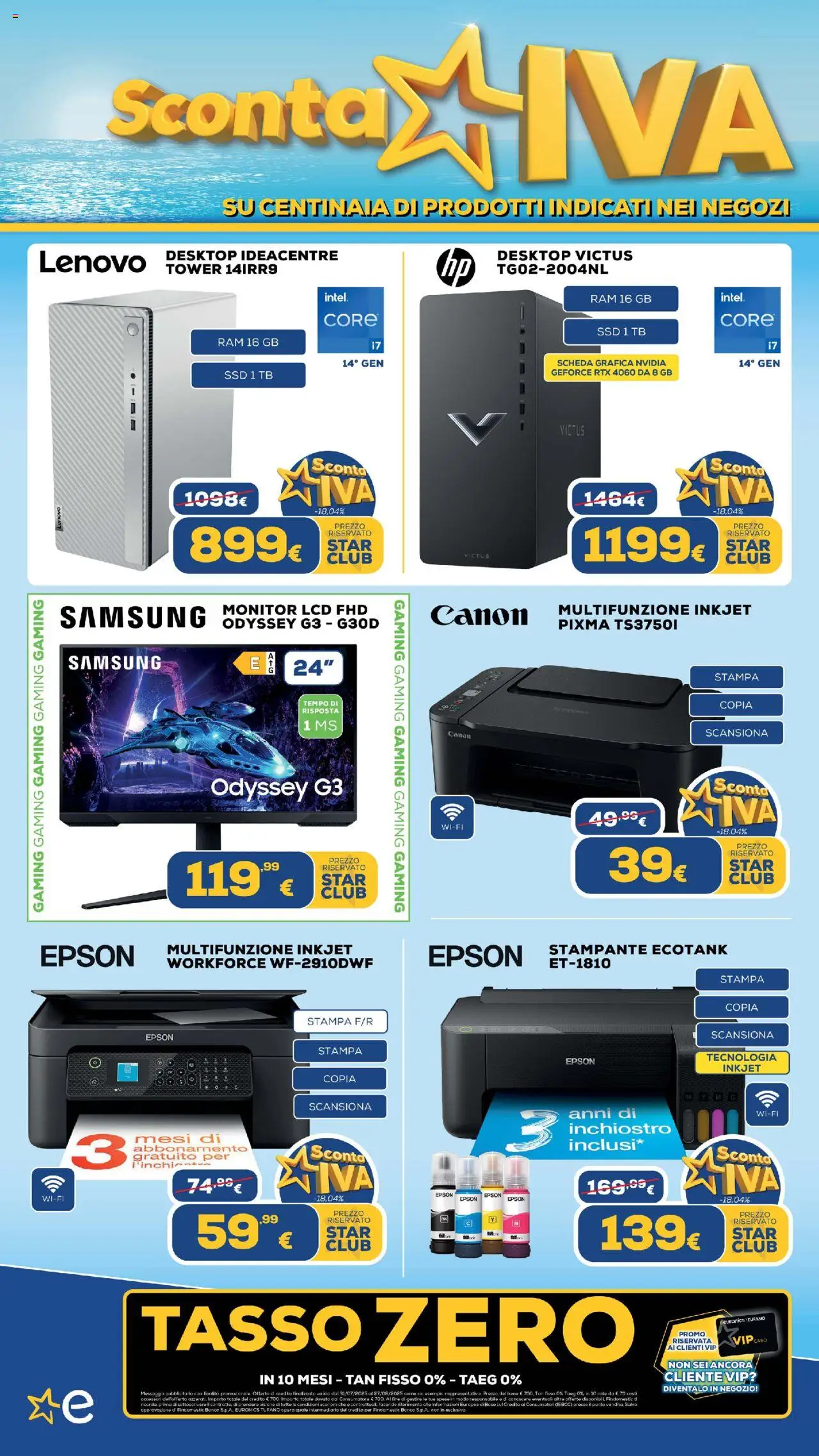 Volantino Euronics del 31.07.2025 | Pagina: 16 | Prodotti: Monitor, Stampante, Stampa, Samsung