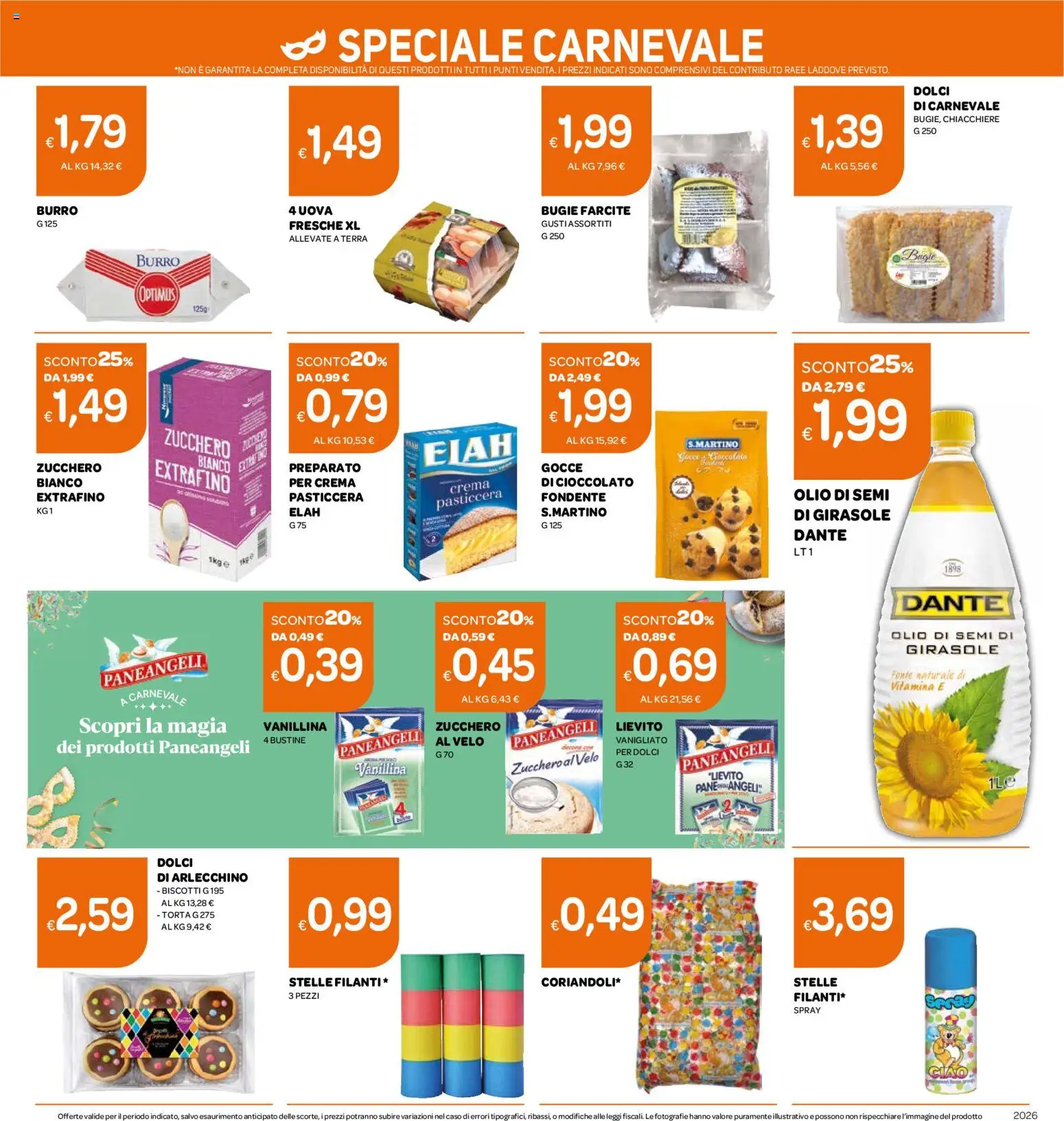 Volantino Ekom del 27.01.2026 | Pagina: 12 | Prodotti: Pane, Cioccolato, Zucchero, Torta