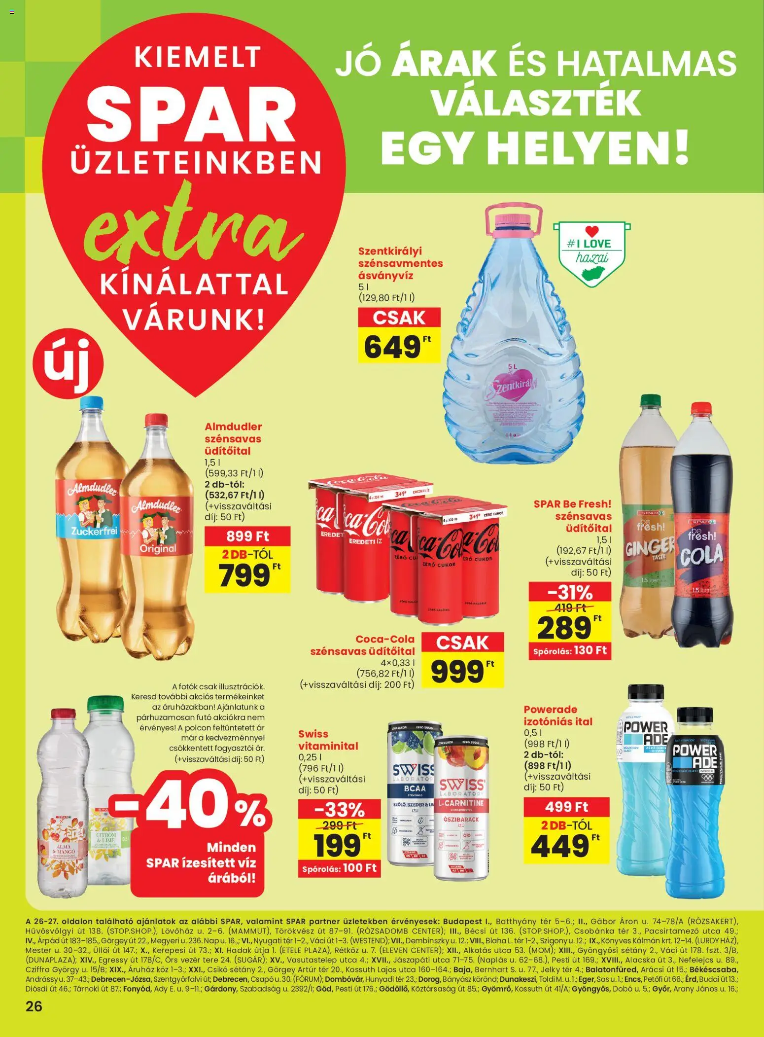 Spar akciós ujság - amely érvényes a következő dátumtól: 30.10.2025 | Oldal: 7 | Termékek: Szeder, Cola, Ásványvíz, Alma