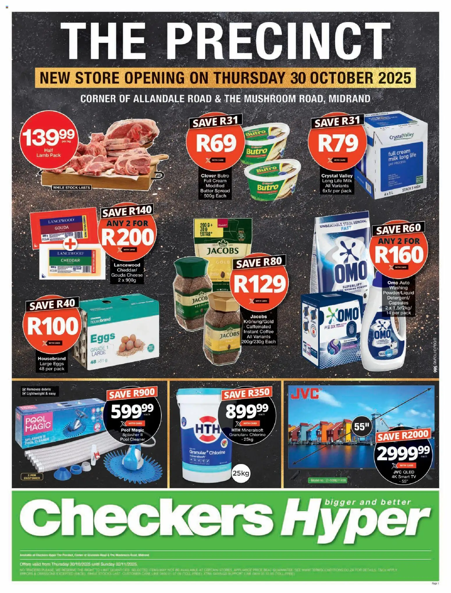 New Checkers catalogue – valid from 30.10.2025 | Page: 1 | Products: TV, Milk, Eggs, Coffee