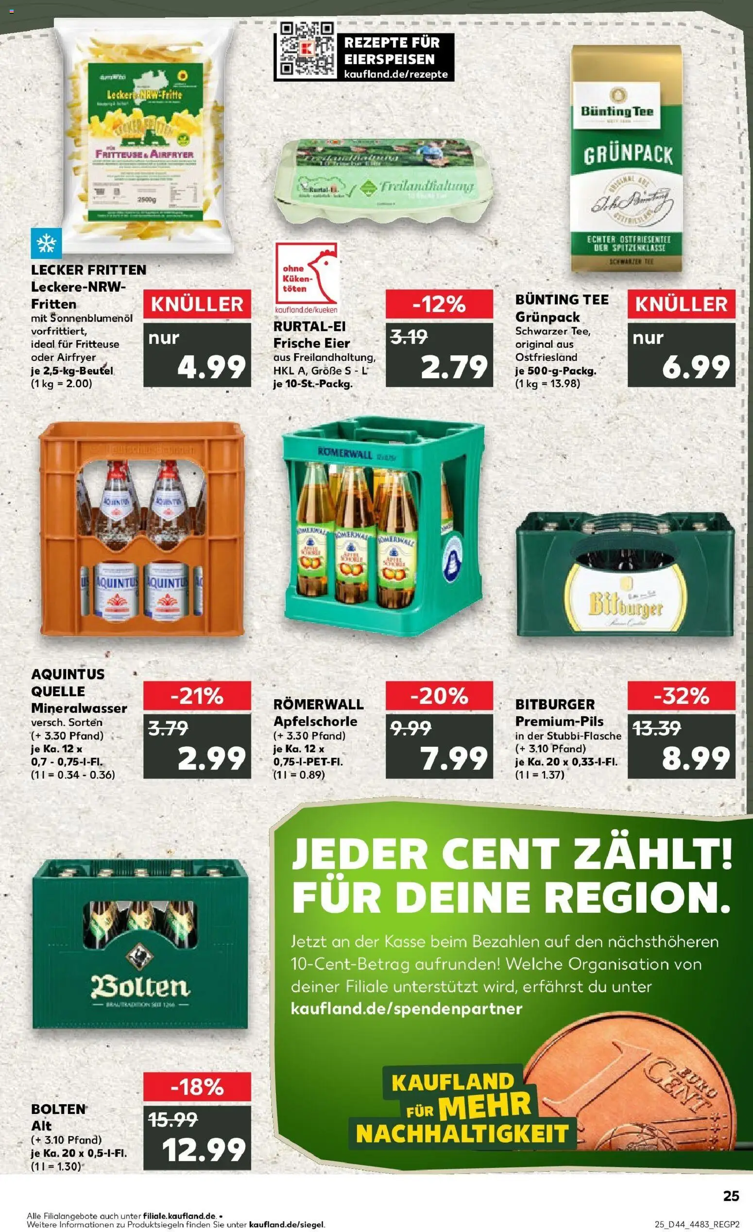 Kaufland prospekt Krefeld	 – gültig ab 30.10.2025 | Seite: 25 | Produkte: Eier, Sonnenblumenol, Tee, Fritteuse