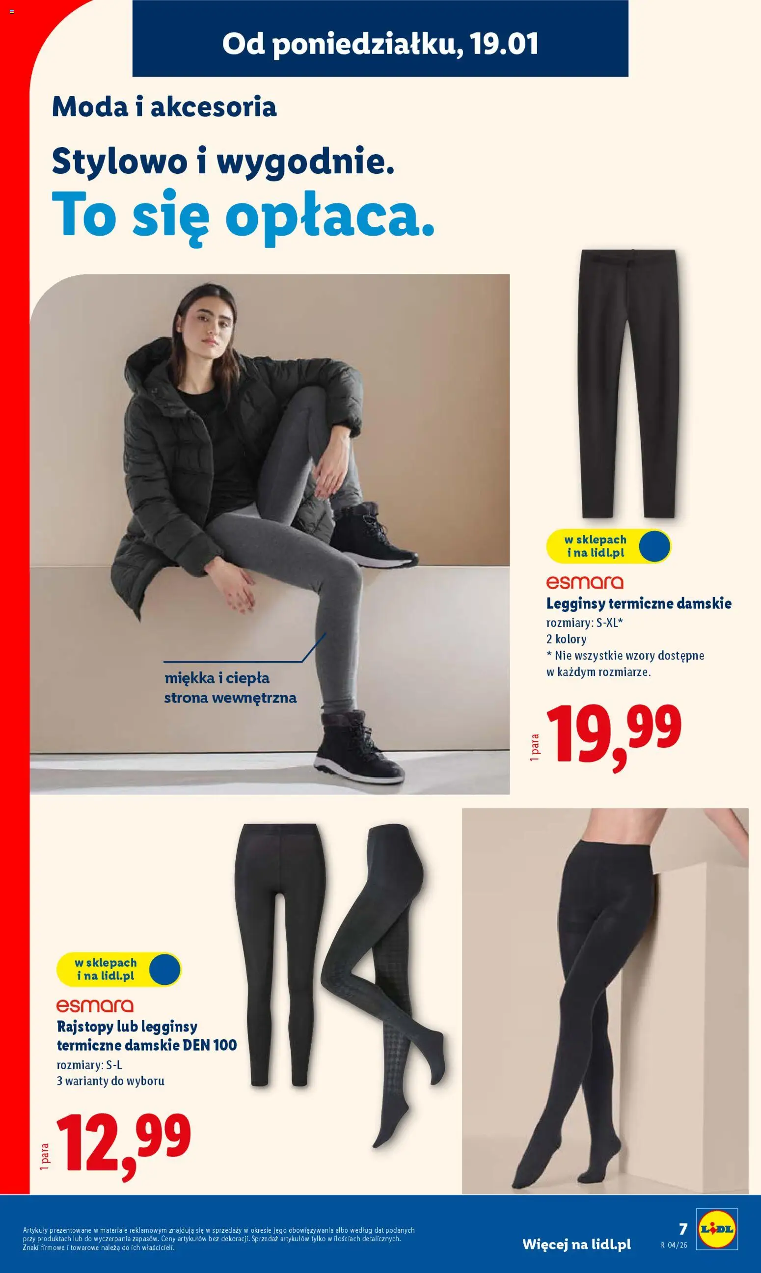 Lidl Katalog od 19.01.2026 | Strona: 7 | Produkty: Legginsy, Rajstopy