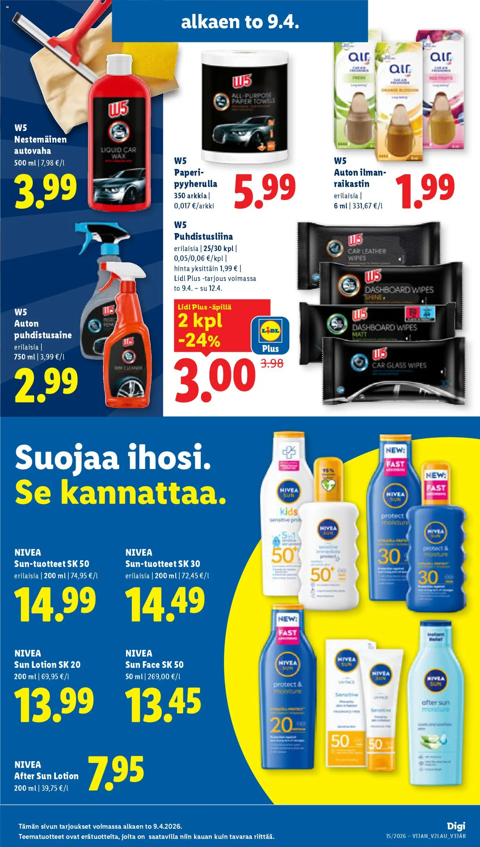 Lidl tarjoukset – voimassa 09.04.2026 alkaen | Sivu: 15 | Tuotteet: Paperi, Puhdistusaine