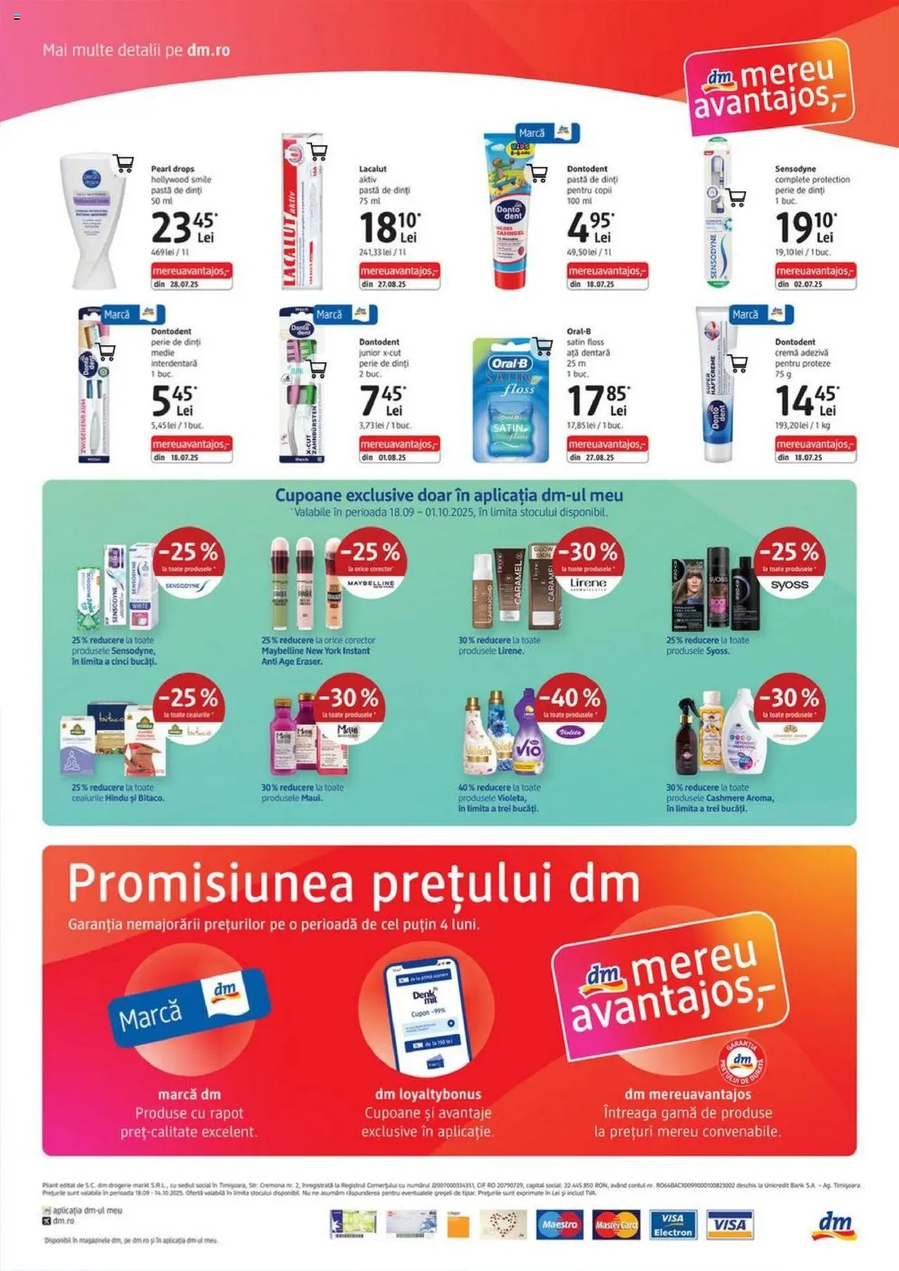 Noul catalog DM drogeriemarkt – valabil de la 18.09.2025 | Pagină: 4 | Produse: Ață dentară, Perie, Cremă, Pastă de dinți