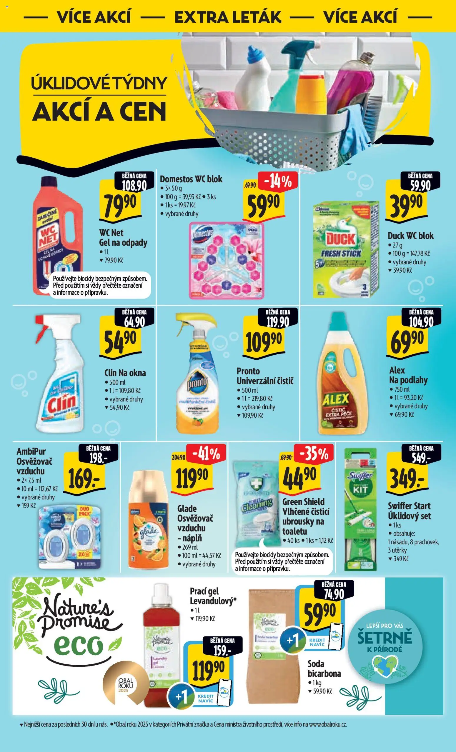 Albert leták - Hypermarket od 04.03.2026 | Strana: 44 | Produkty: Prací gel, Clin, Swiffer, Osvěžovač vzduchu