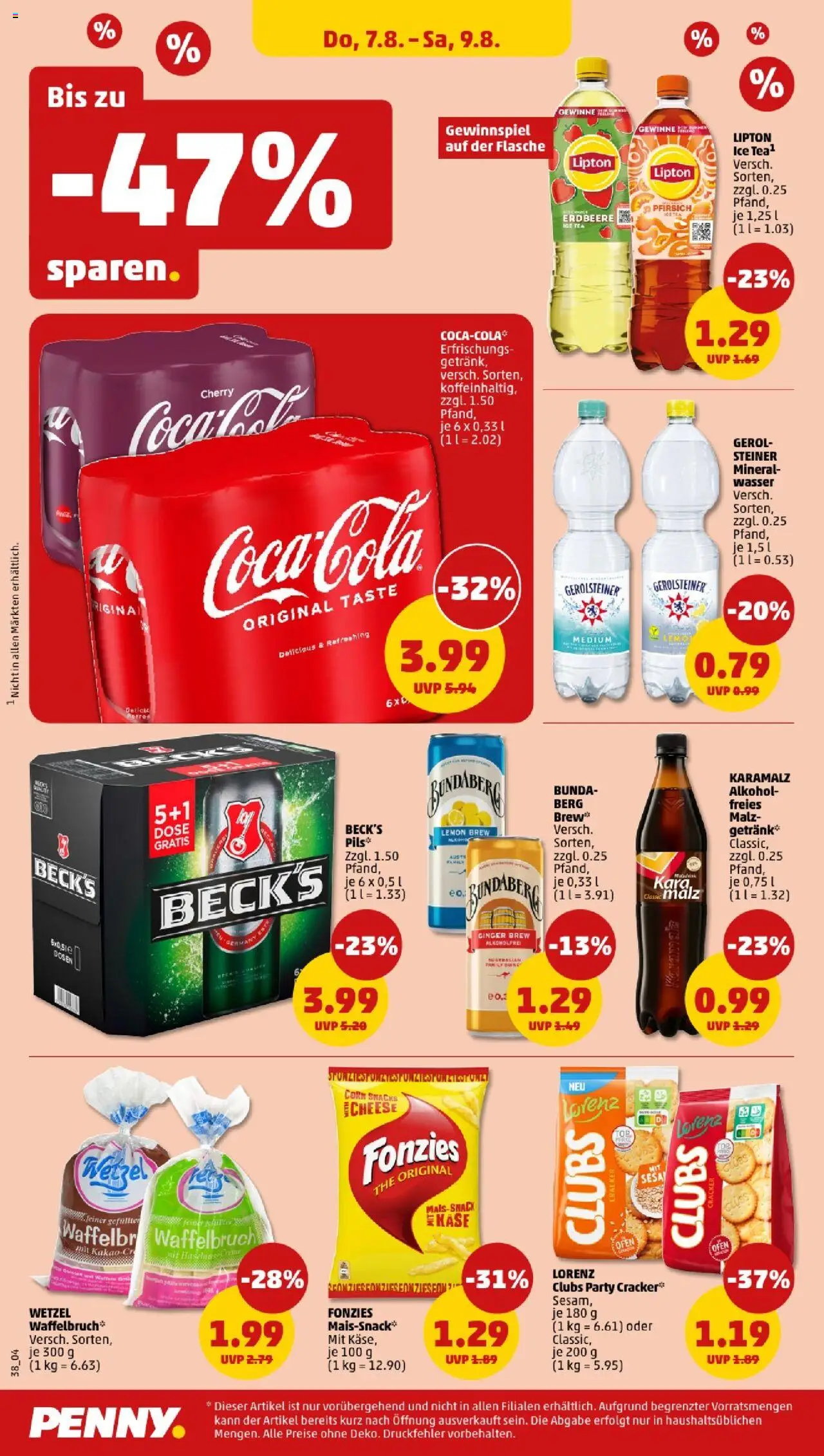 Penny - Bayern - gültig ab dem 04.08.2025 | Seite: 38 | Produkte: Ofen, Käse, Pfirsich, Gerolsteiner