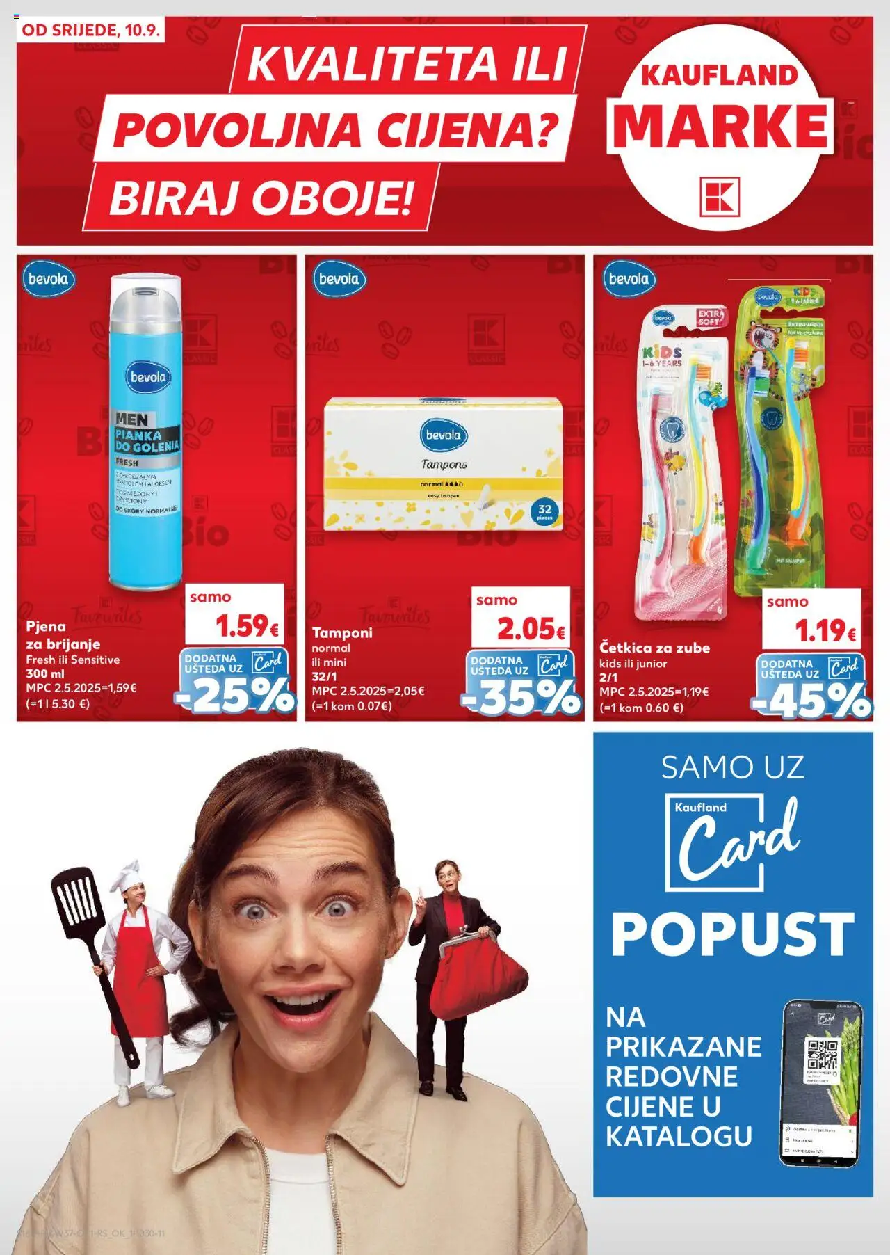 Kaufland katalog | vrijedi od 10.09.2025 | Stranica: 18 | Proizvodi: Tamponi, Pjena za brijanje, Četkica za zube