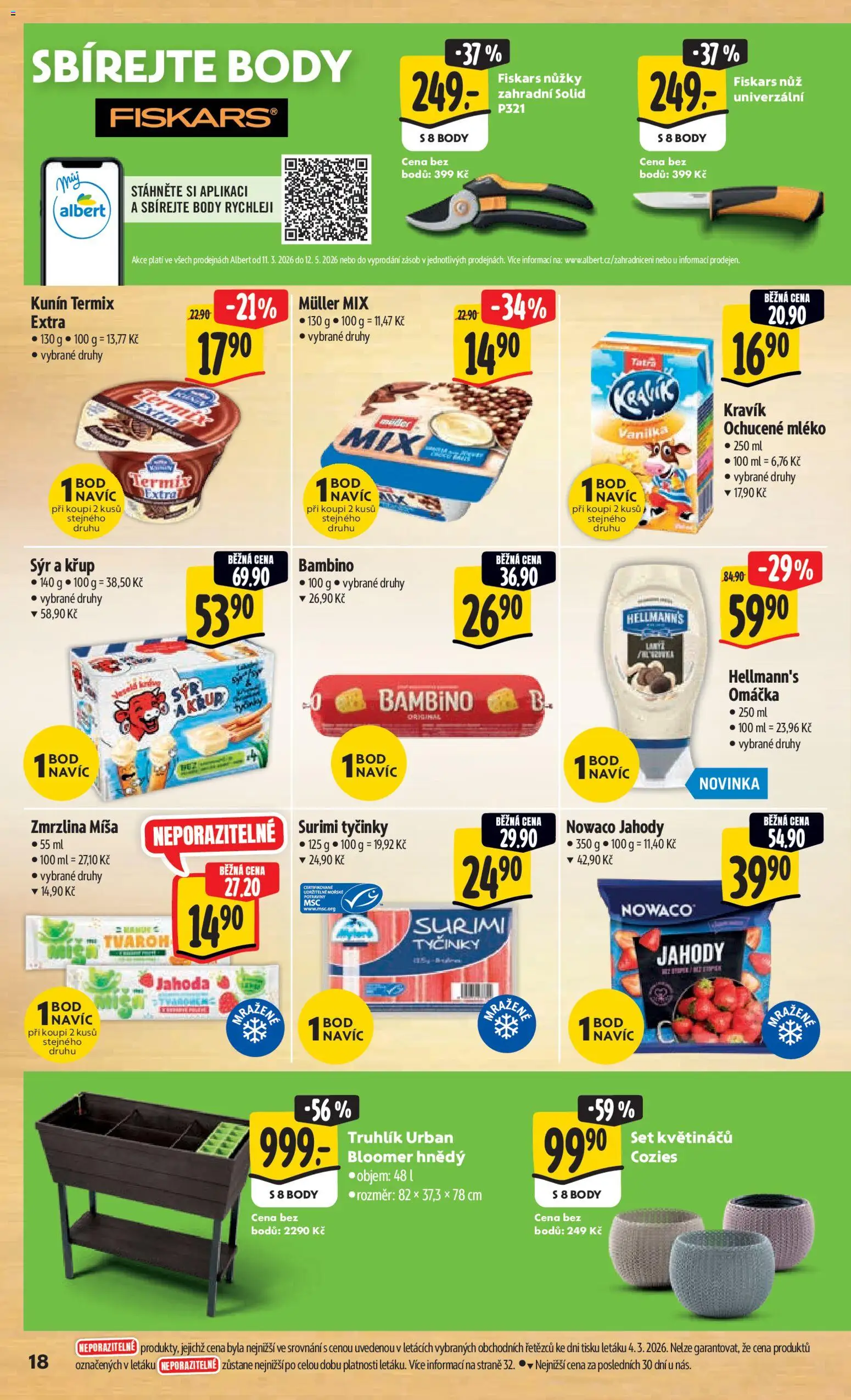 Albert leták - Hypermarket od 11.03.2026 | Strana: 26 | Produkty: Mléko, Zmrzlina, Termix, Hellmann's