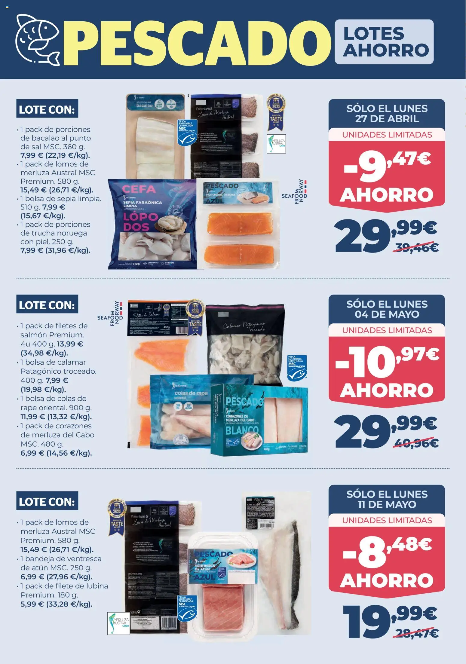 La Sirena folleto │ válido desde el 23.04.2026 | Página: 10 | Productos: Pescado, Plancha, Bandeja, Ducha