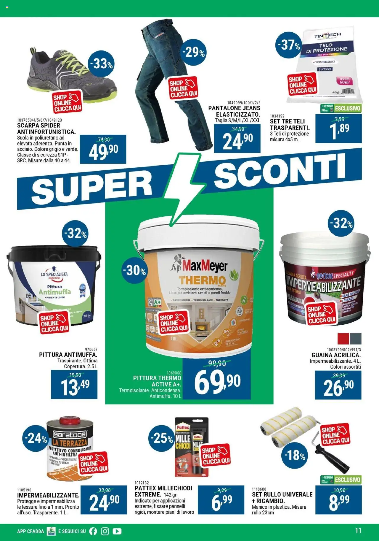 Volantino CFadda del 02.10.2025 | Pagina: 11 | Prodotti: Rullo, Jeans, Pittura, Colla