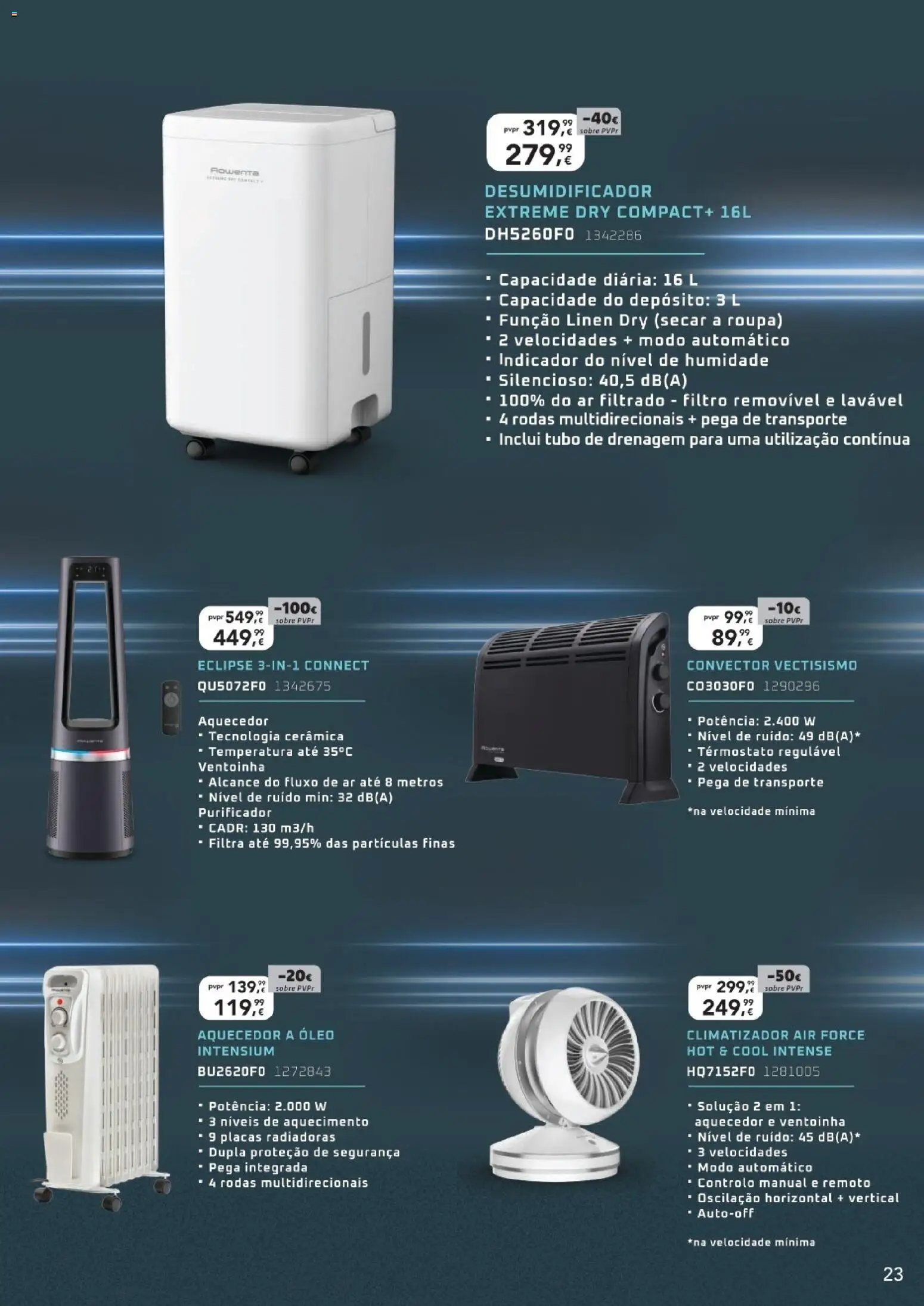 Radio Popular - Folheto Especial Aquecimento │ válido de 19.12.2025 | Página: 23 | Produtos: Aquecedor, Óleo, Desumidificador