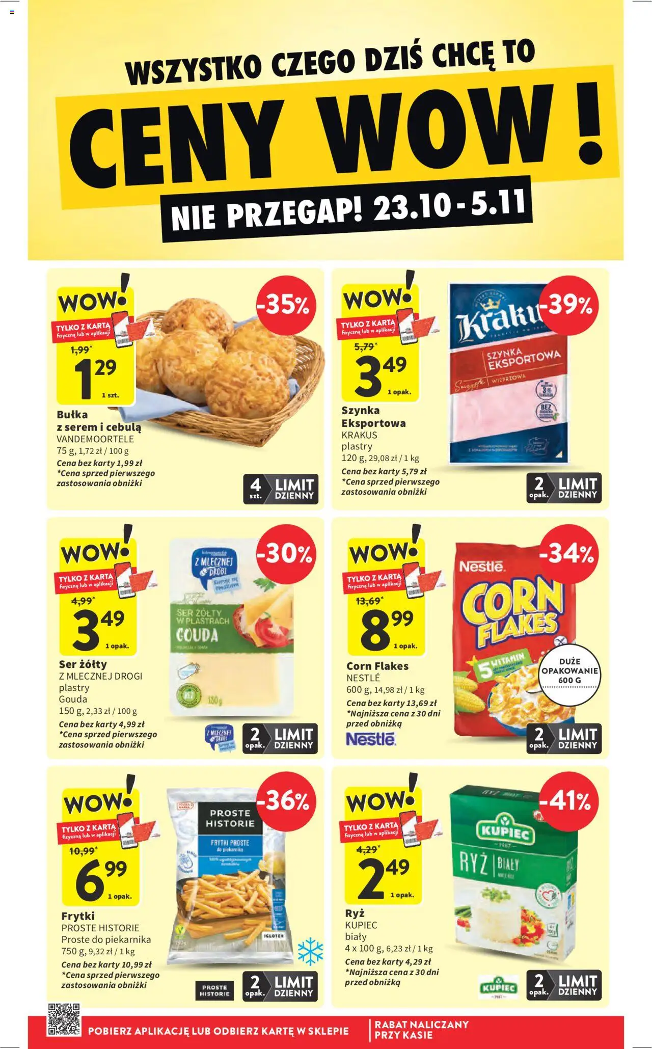 Intermarche Gazetka od 23.10.2025 | Strona: 12 | Produkty: Karta, Szynka, Ser, Ryż