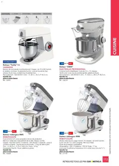 METRO - Prévisualisation de METRO - CHR Équipement valide à partir de 01.01.2025 | Page: 113 | Produits: Poids, Batteur, Beurre, Livre