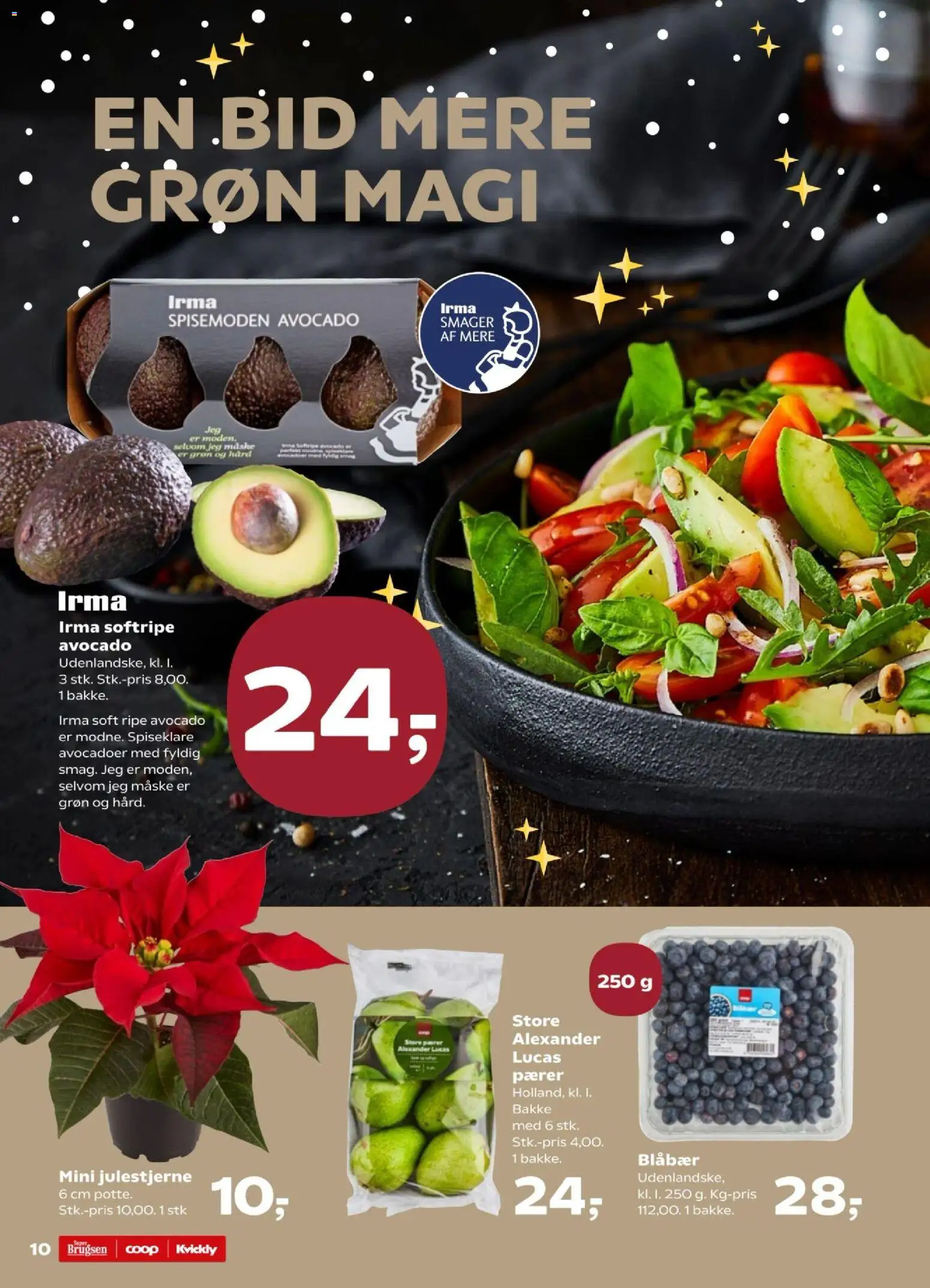 Kvickly tilbudsavis – gyldig fra 05.12.2025 | Side: 10 | Produkter: Blåbær, Maske, Avocado, Pærer