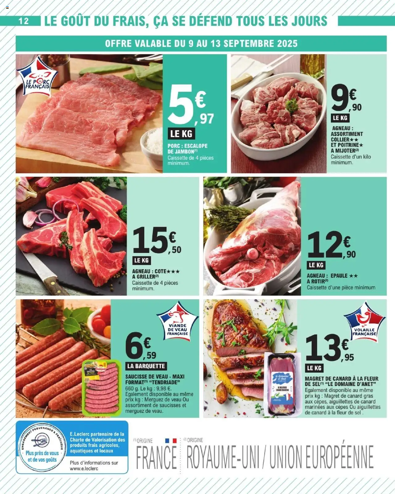  | Page: 12 | Produits: Agneau, Volaille, Merguez, Porc