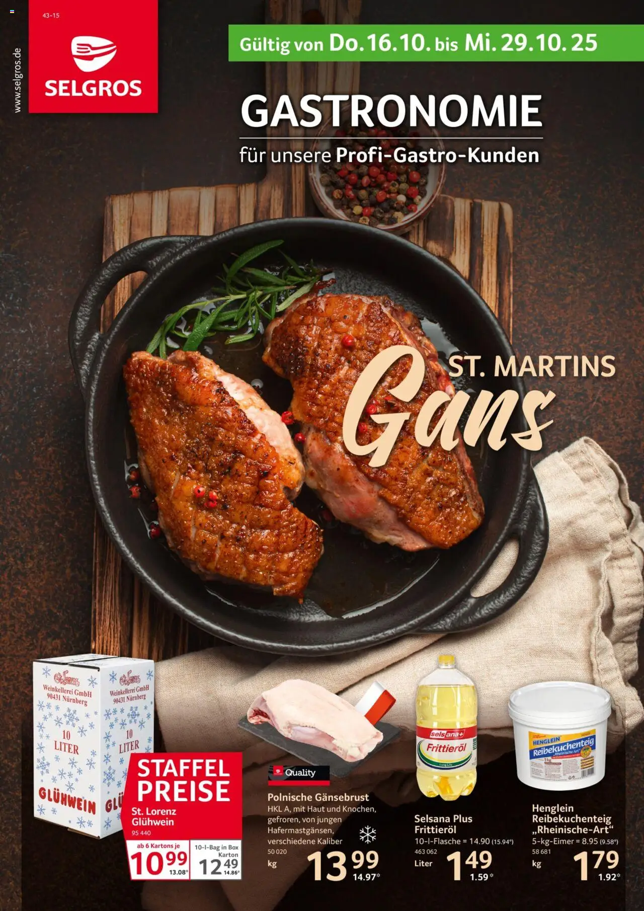 Selgros Gastronomie – gültig ab 16.10.2025 | Seite: 1 | Produkte: Box