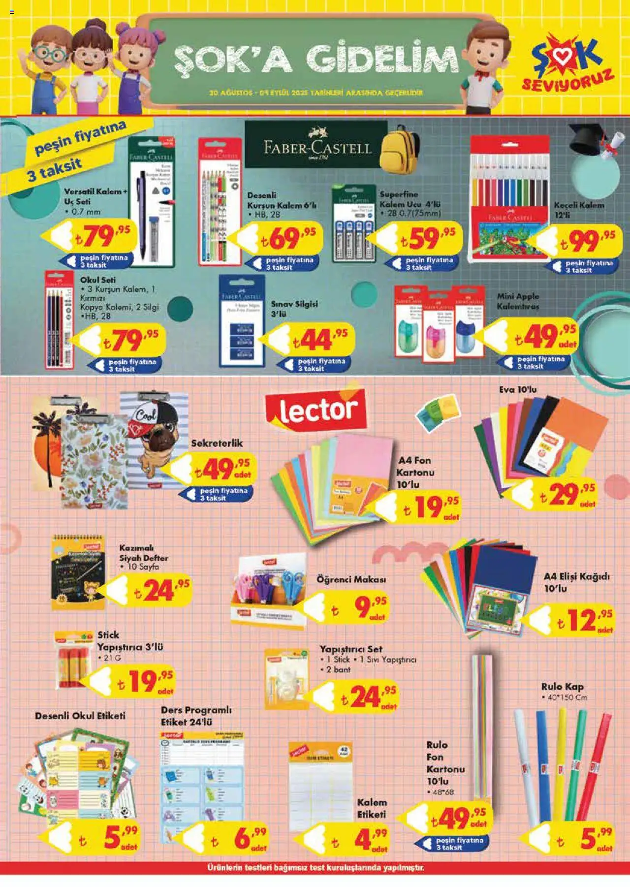 Şok Market Hafta sonu fırsatları - 20.08.2025 tarihinden itibaren geçerlidir | Sayfa: 3 | Ürünler: Keçeli kalem, Kalem ucu, Sekreterlik, Bant