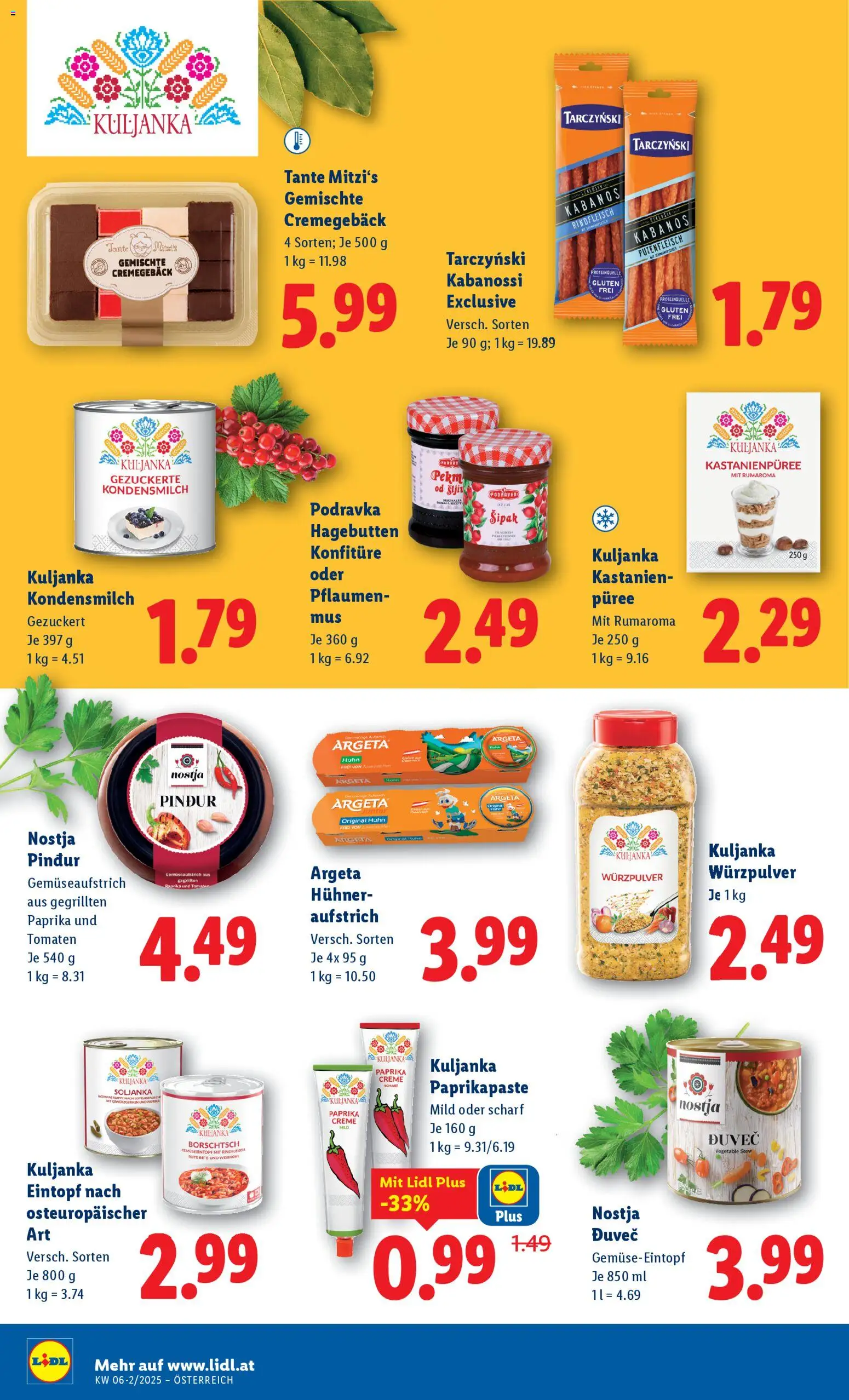 Lidl Flugblatt gültig ab 05.02.2026 | Seite: 16 | Produkte: Creme, Tomaten, Rindfleisch