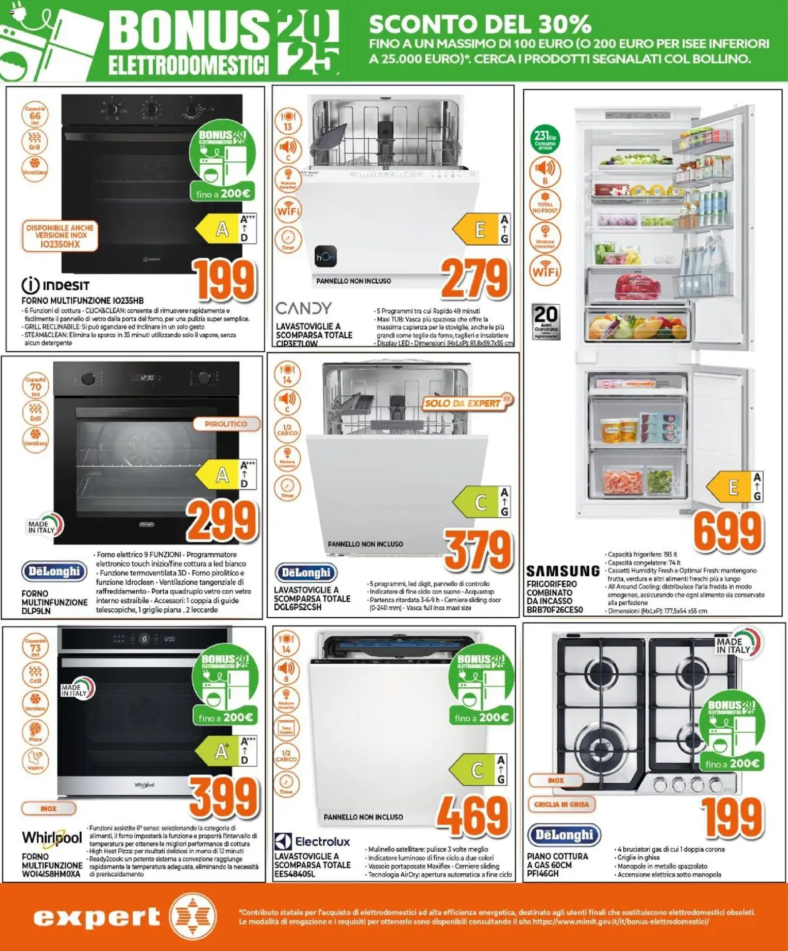 Volantino Expert del 12.02.2026 | Pagina: 23 | Prodotti: Lavastoviglie, Satellitare, Congelatore, Samsung