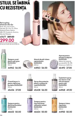 Noul catalog Oriflame – valabil de la 01.10.2025 | Pagină: 132 | Produse: Șampon, Mască de păr, Cremă, Șampon uscat