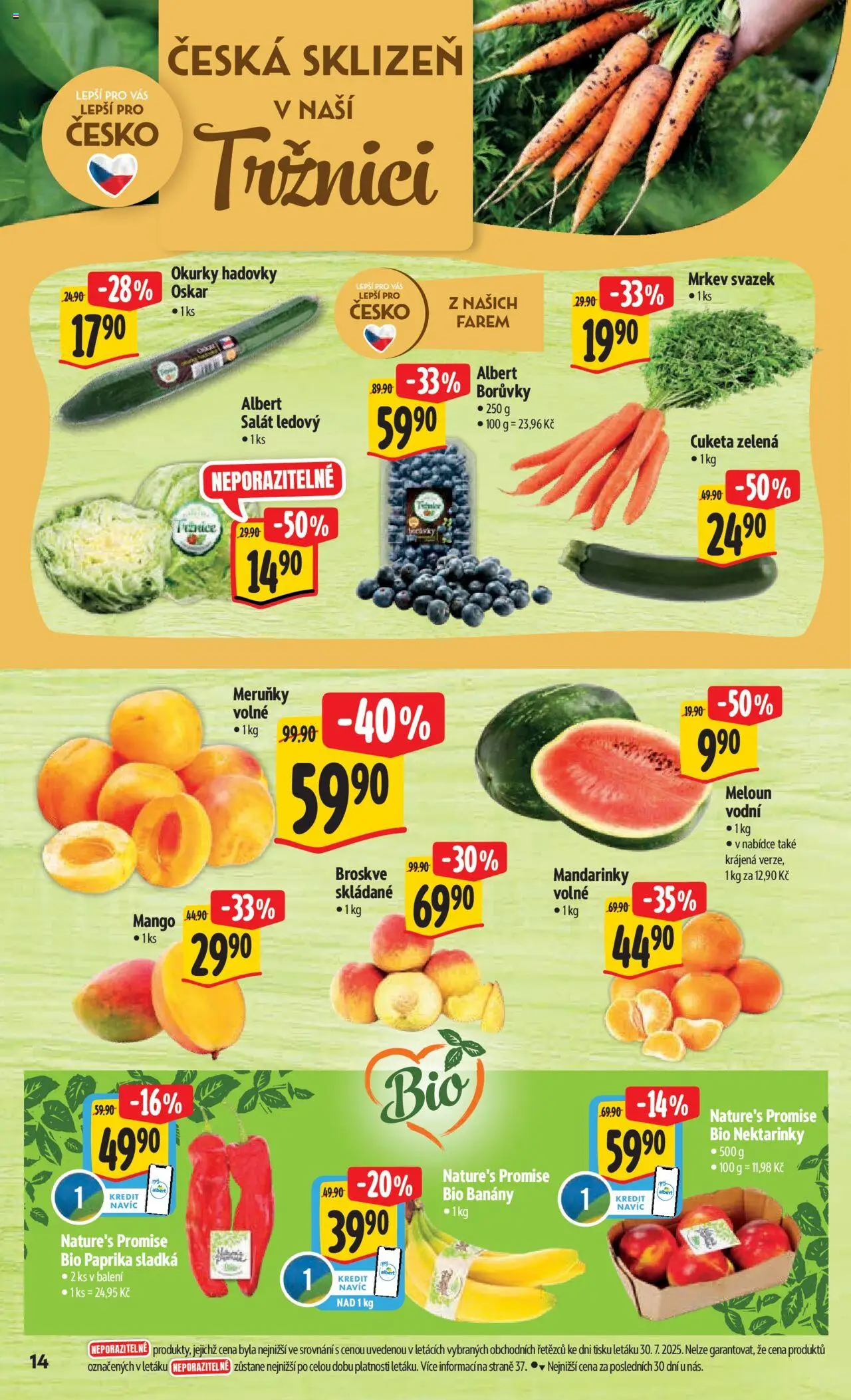 Albert leták - Hypermarket - Morava od 06.08.2025 | Strana: 19 | Produkty: Mango, Mandarinky, Salát, Cuketa