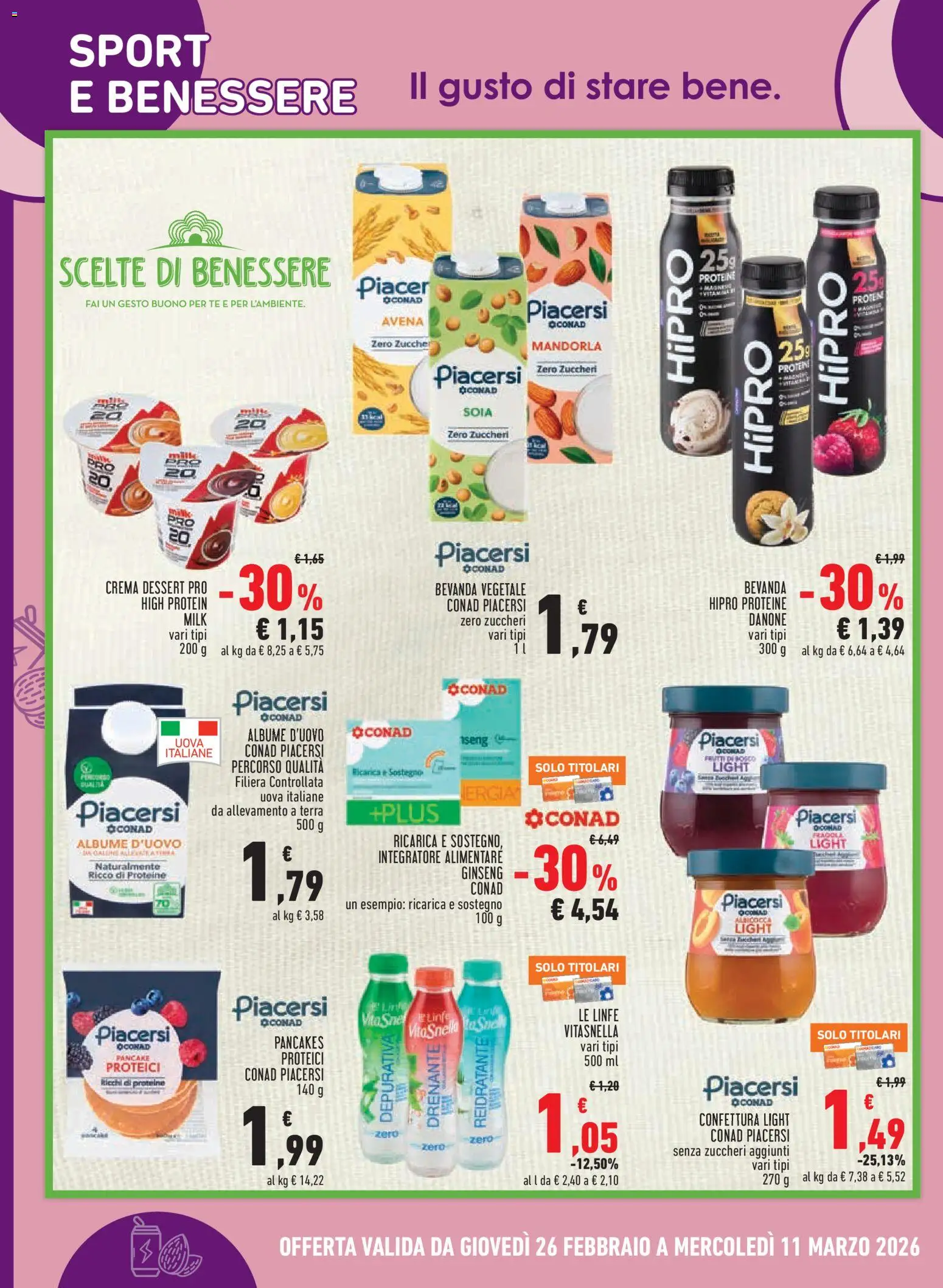Volantino Conad del 26.02.2026 | Pagina: 10 | Prodotti: Crema, Uova, Tè, Terra
