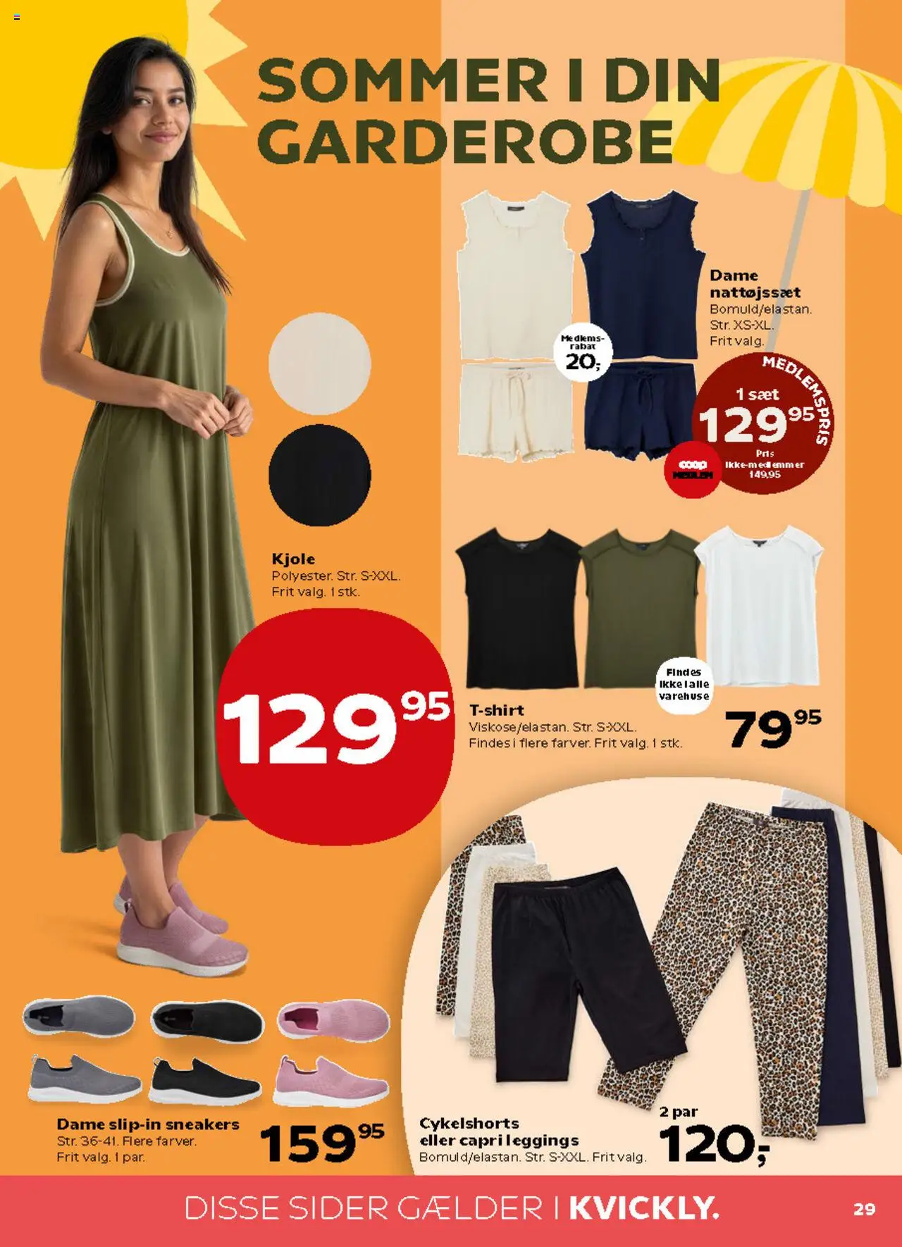 Kvickly Tilbudsavis gyldig fra 04.07.2025 | Side: 33 | Produkter: Garderobe, T-shirt, Sneakers, Kjole