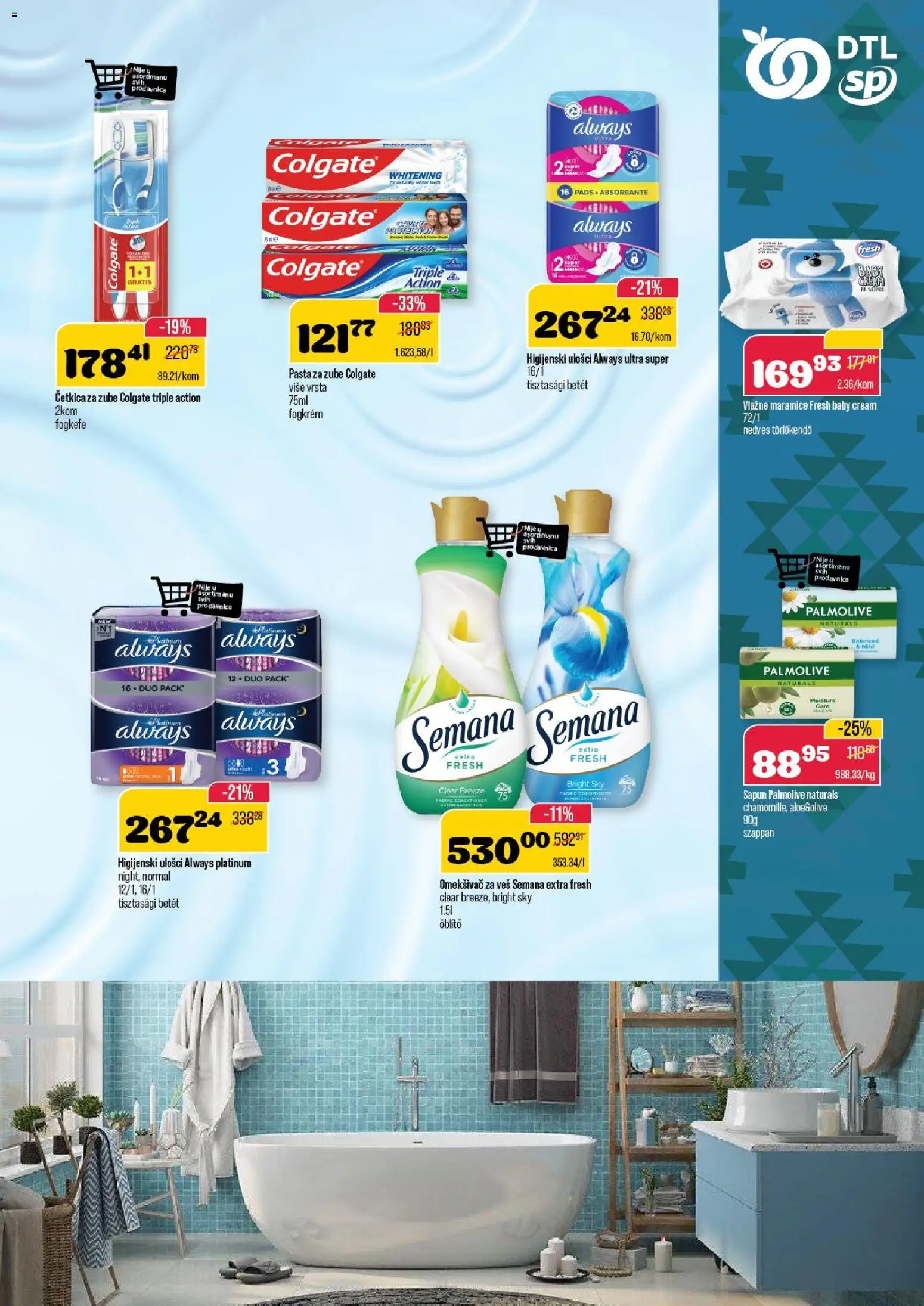 Senta Promet katalog - važi od 22.10.2025 | Strana: 15 | Proizvode: Colgate, Higijenski ulošci, Palmolive, Sapun