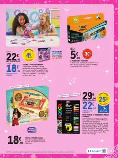 E.Leclerc - Prévisualisation de 4 MARQUEURS PEINTURE, À base d'eau. Facile à utiliser. Existe en lot de 8 au prix de 9,50€ avec un avantage immédiat de 30%, soit 6,65€. valide à partir de 21.10.2025 | Page: 51