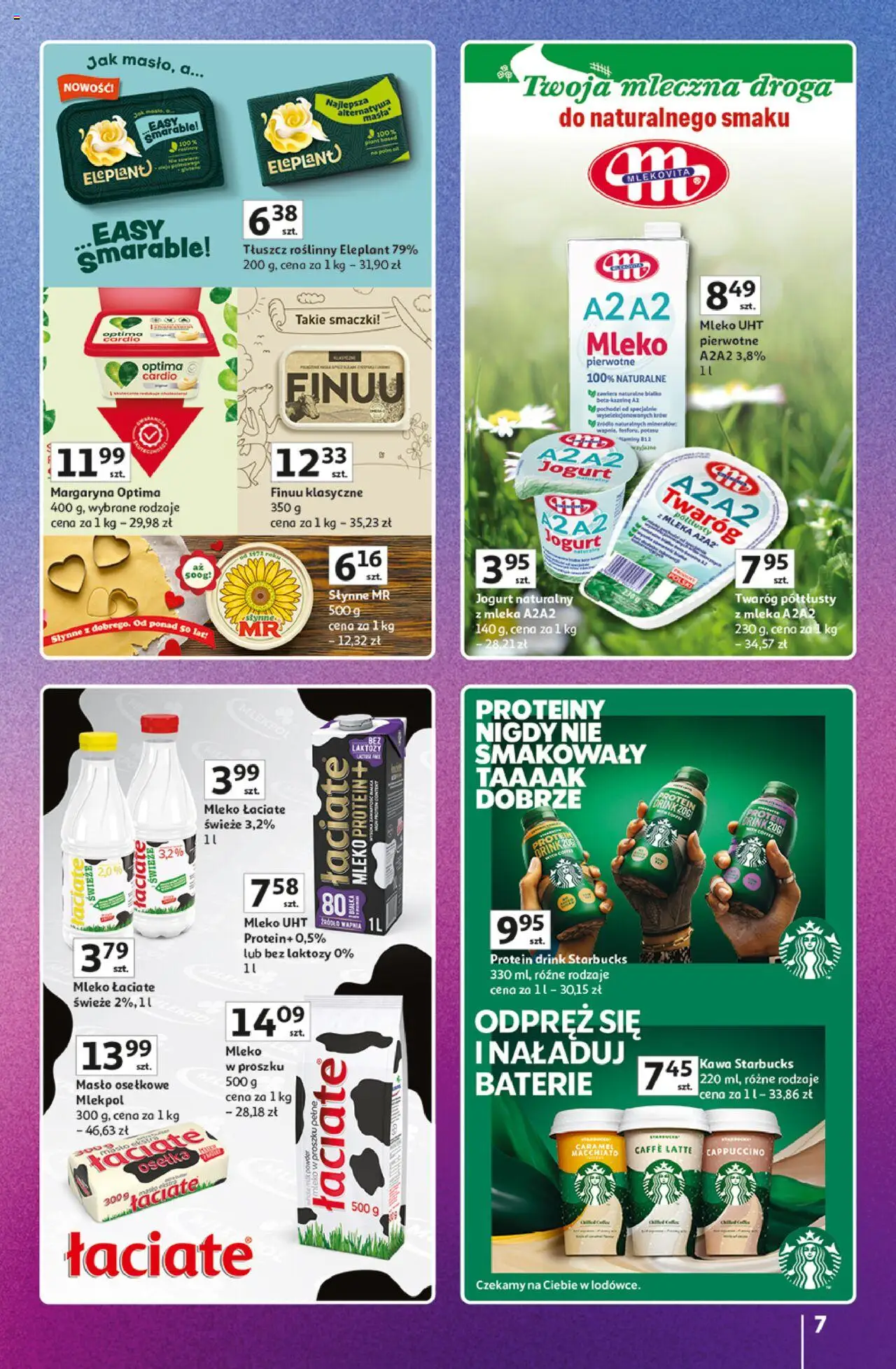 Auchan Gazetka - Znane Marki Duży Wybór Hipermarket od 12.06.2025 | Strona: 7 | Produkty: Mleko, Jogurt, Kawa, Twaróg