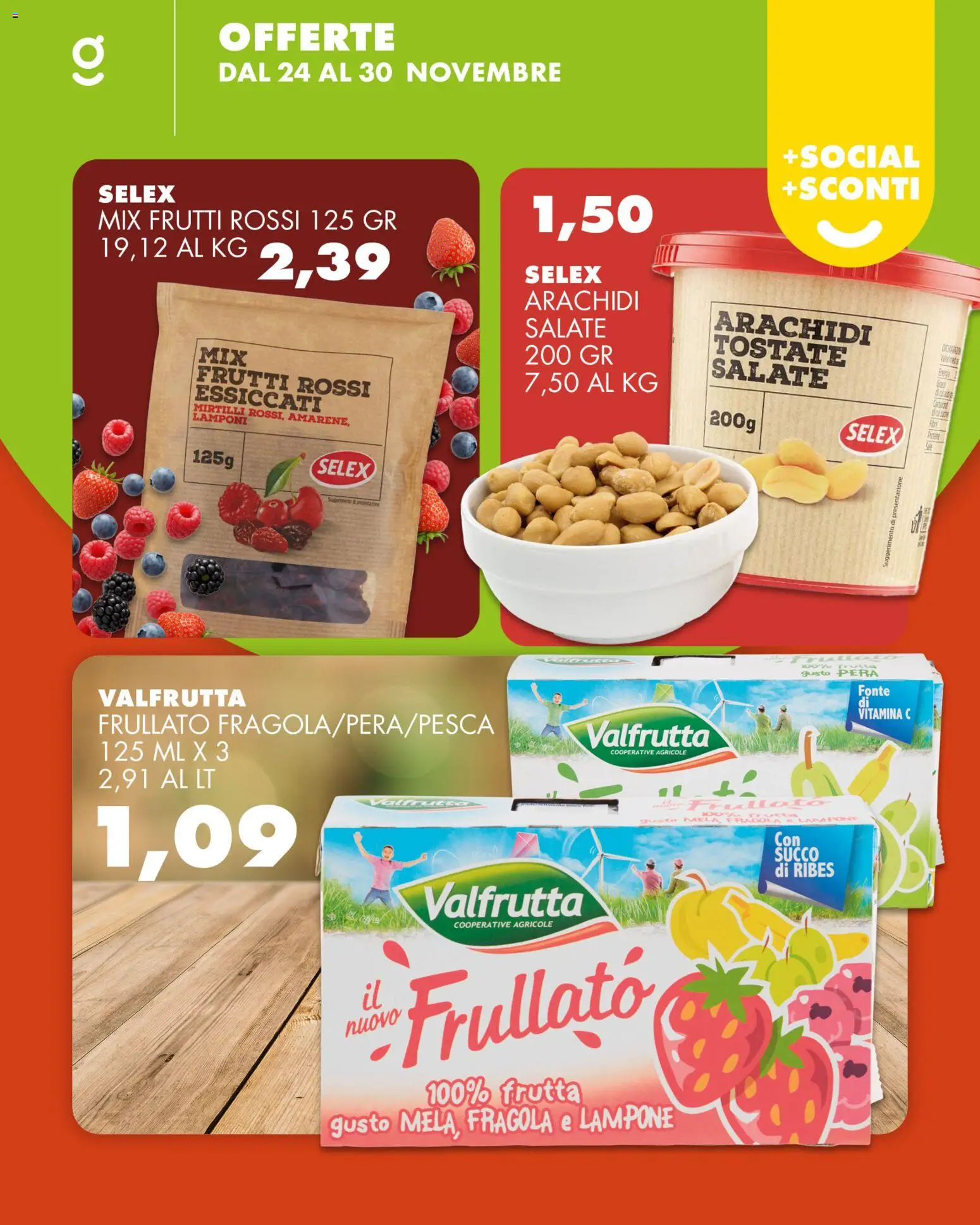 Volantino GECOP del 24.11.2025 | Pagina: 2 | Prodotti: Lamponi, Frutta, Mirtilli, Lampone