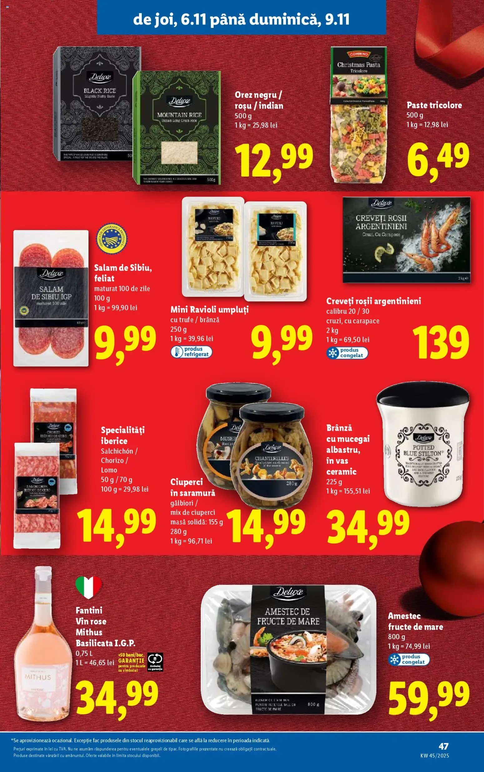 Noul catalog Lidl – valabil de la 03.11.2025 | Pagină: 47 | Produse: Masă, Vin, Roșii, Orez