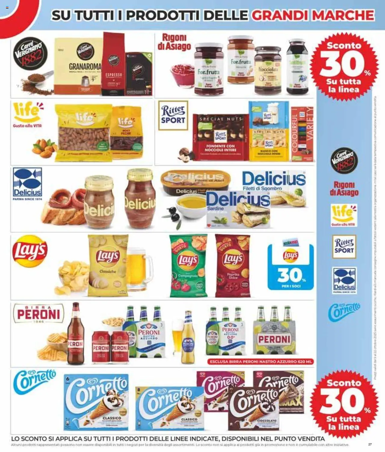 Volantino COOP del 02.10.2025 | Pagina: 27 | Prodotti: Cioccolato, Cornetto, Nocciole, Sgombro