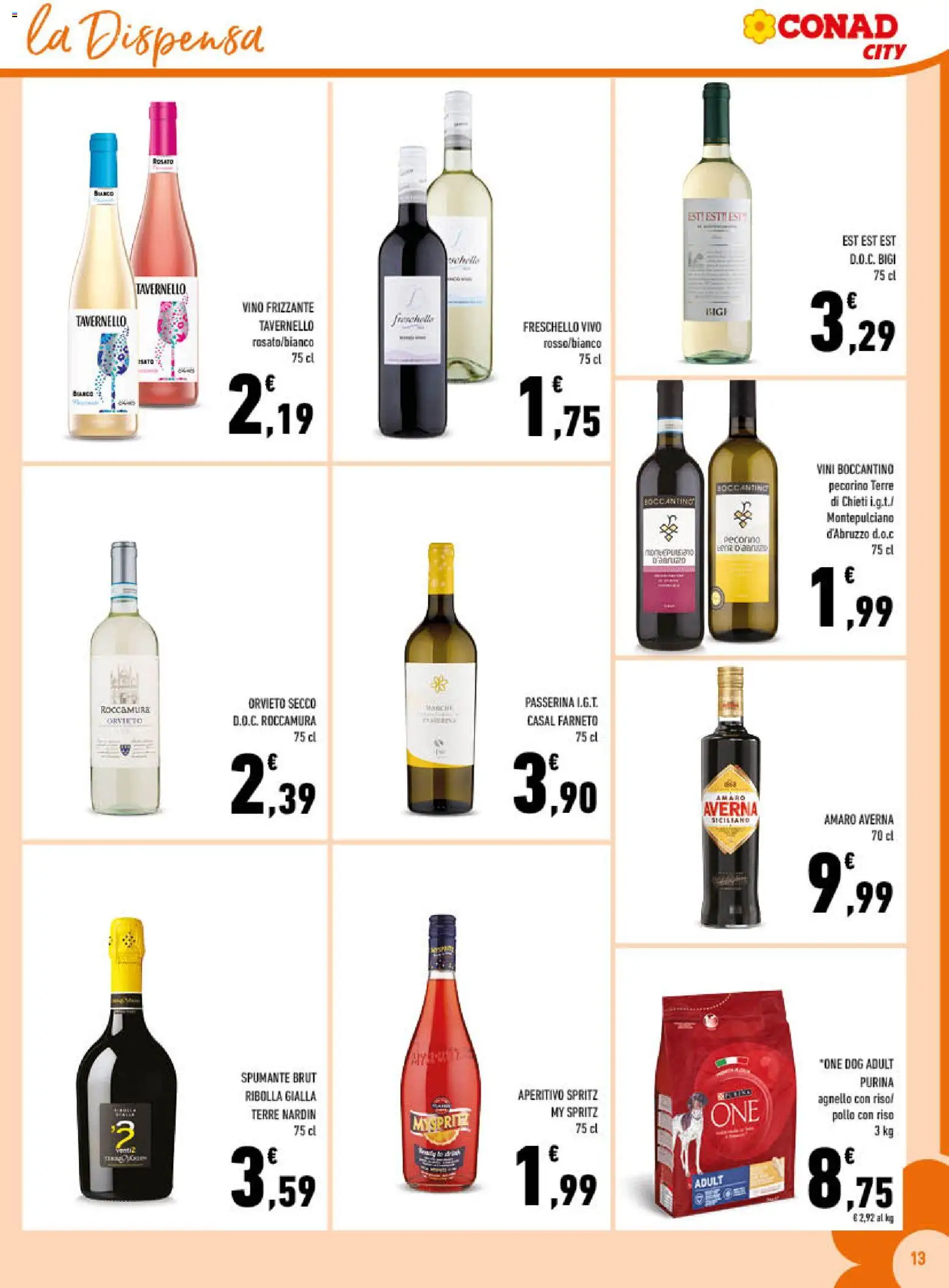 Volantino Conad del 22.04.2026 | Pagina: 13 | Prodotti: Vino, Spumante, Amaro, Aperitivo