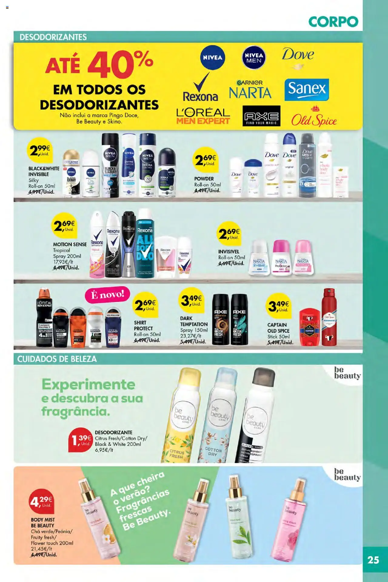 Pingo Doce Poupe Esta Semana Açores │ válido de 09.10.2025 | Página: 25 | Produtos: Desodorizante, Chá