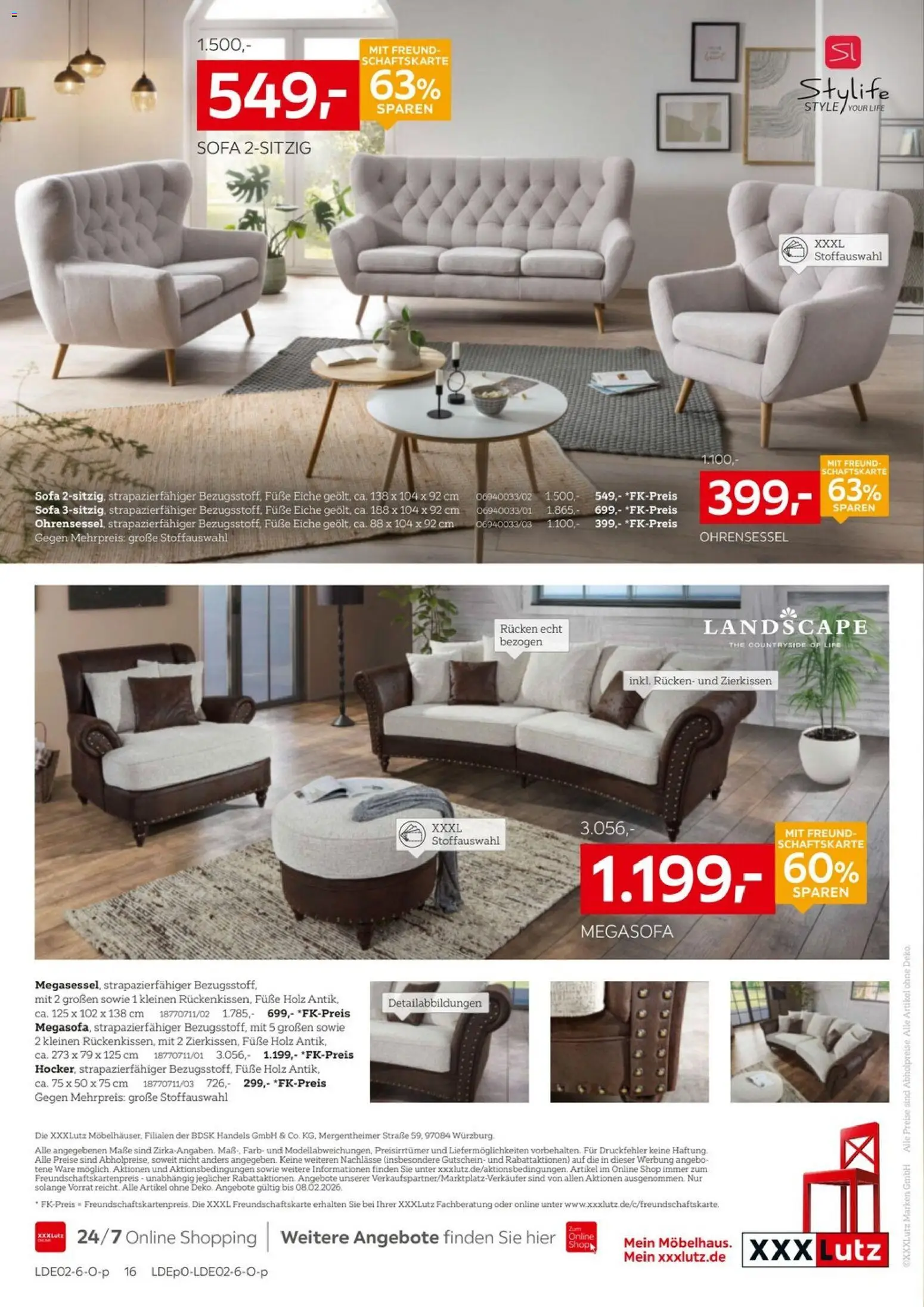 XXXL Lutz - Polster Spezial – gültig ab 25.01.2026 | Seite: 16 | Produkte: Sofa