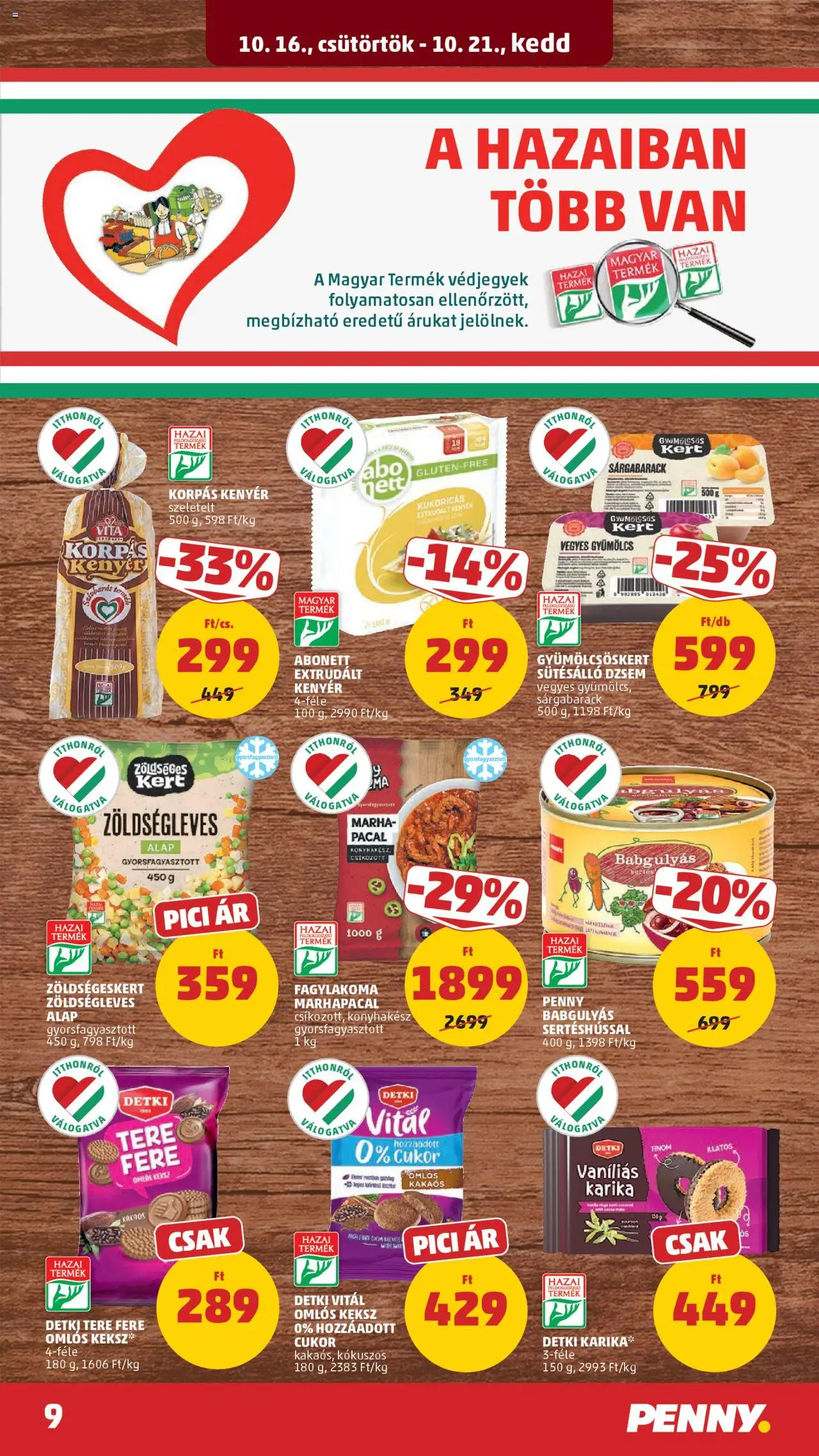 PENNY akciós ujság - amely érvényes a következő dátumtól: 16.10.2025 | Oldal: 11 | Termékek: Sárgabarack, Pacal, Keksz, Extrudált kenyér