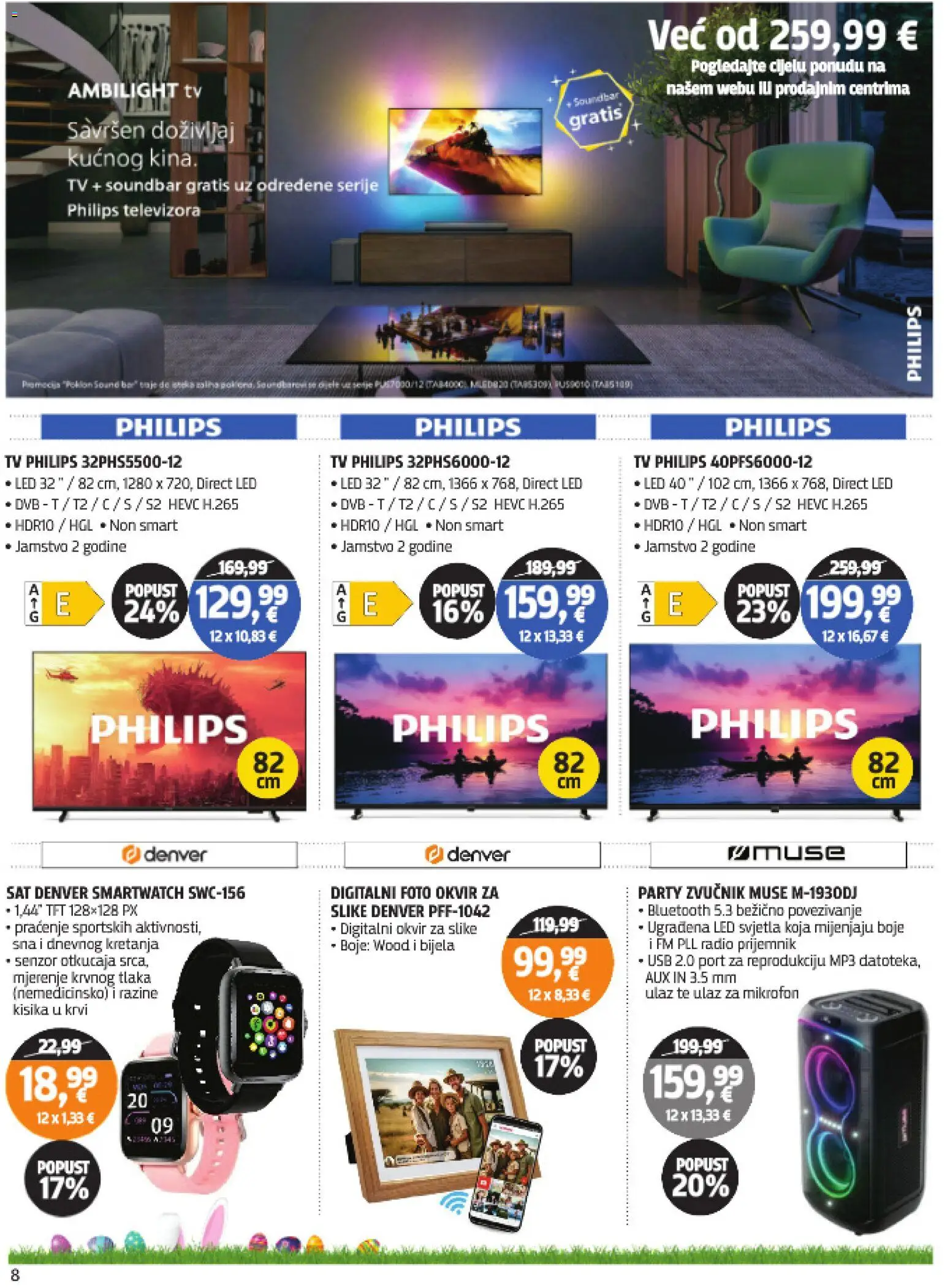 Centar Tehnike katalog | vrijedi od 30.03.2026 | Stranica: 8 | Proizvodi: Smartwatch, Radio, MP3, Okvir za slike