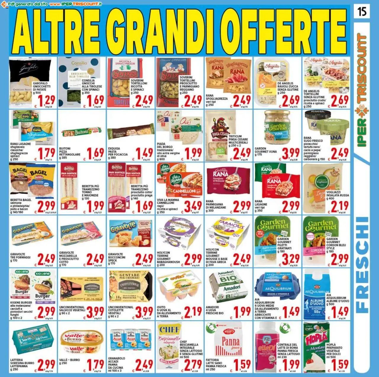 Volantino Ipertriscount del 25.07.2025 | Pagina: 15 | Prodotti: Uova, Salmone, Ravioli, Ricotta