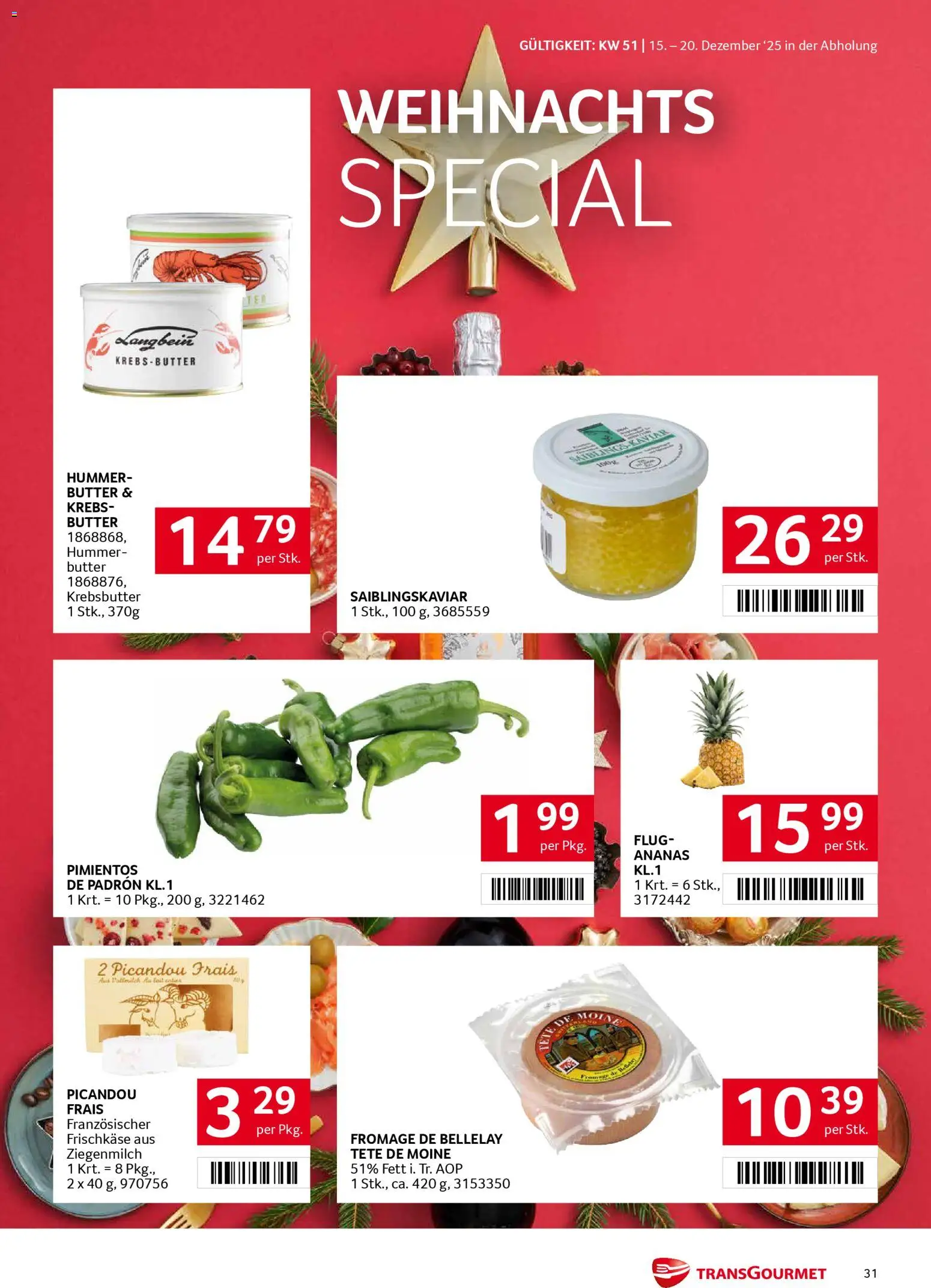 Transgourmet Flugblatt gültig ab 15.12.2025 | Seite: 30 | Produkte: Butter, Ananas