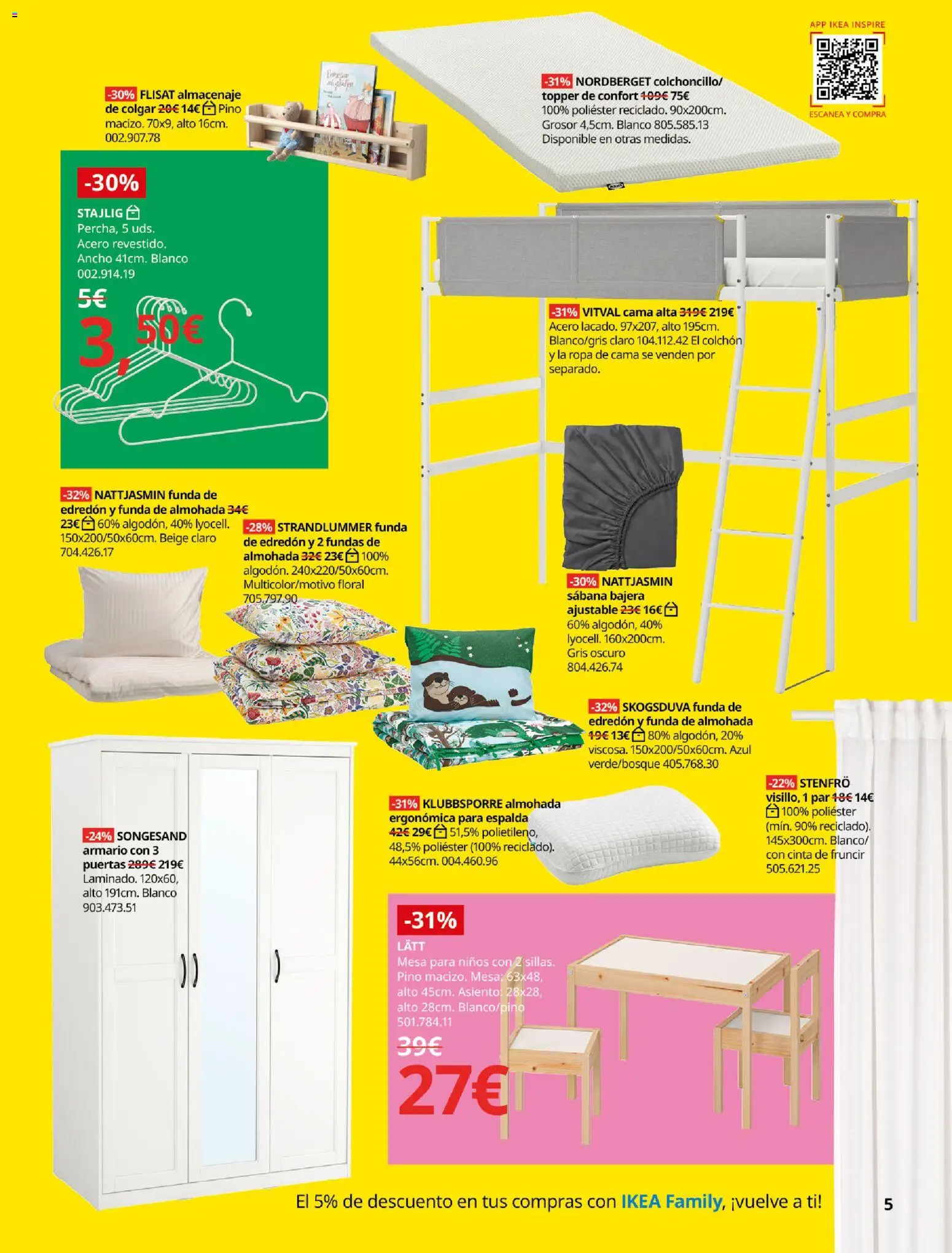 Catálogo IKEA Festival │ válido desde el 07.01.2026 | Página: 5 | Productos: Edredón, Colchon, Funda, Almacenaje