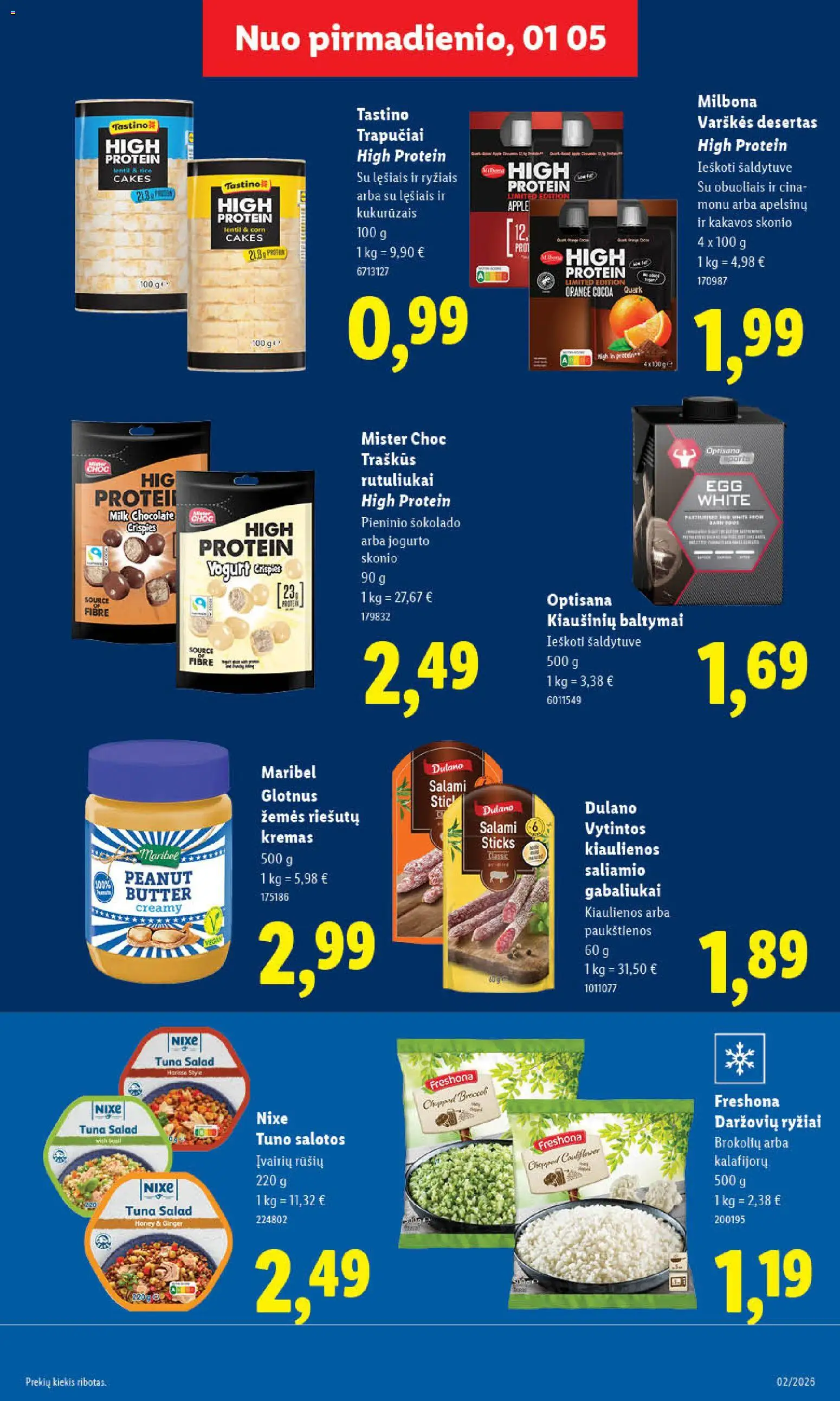 LIDL akcijos nuo 05.01.2026 | Puslapis: 17 | Prekių: Salotos, Kiaulienos, Kremas, Ryžiai