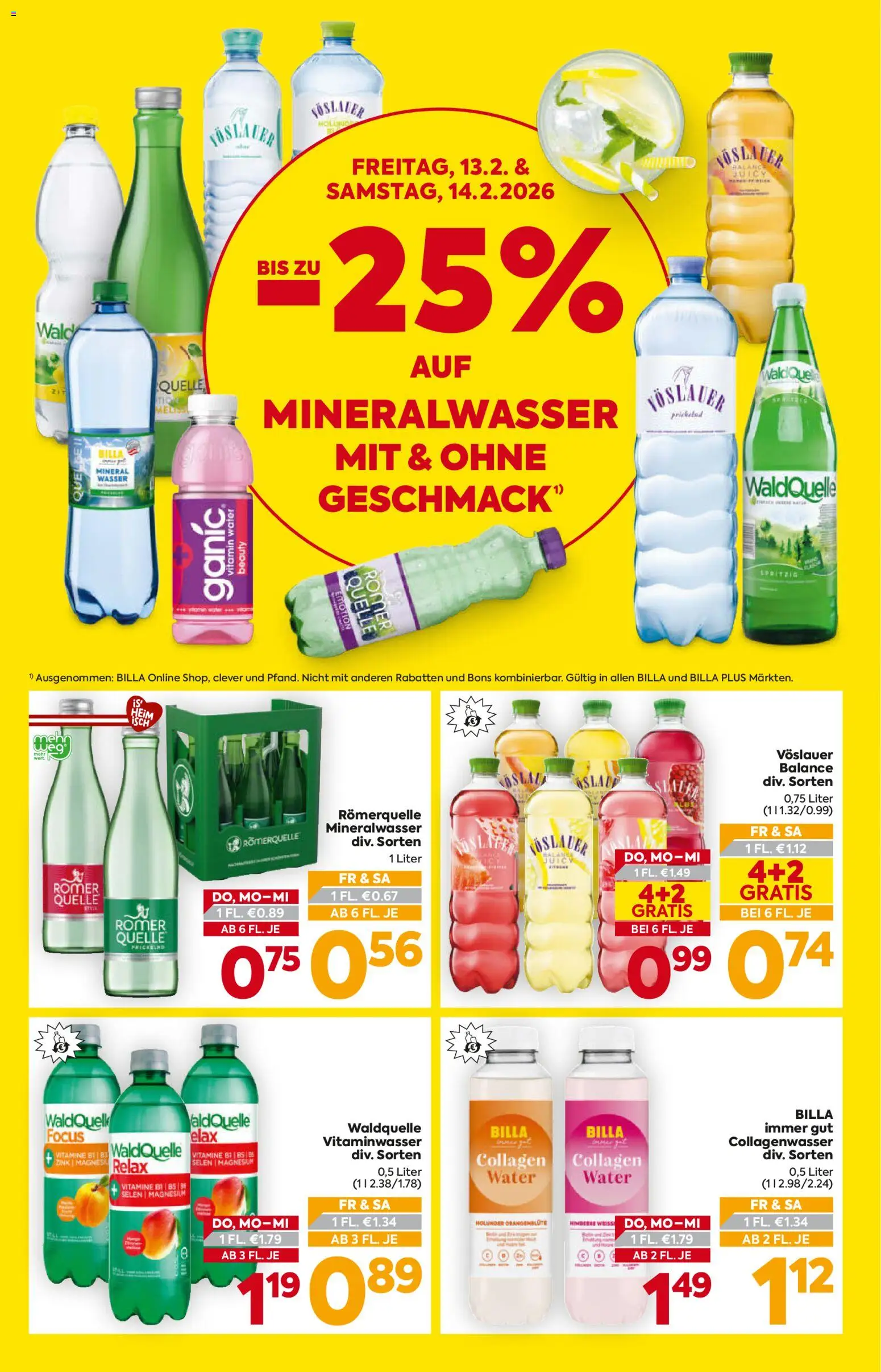 Billa Flugblatt - Oberösterreich gültig ab 12.02.2026 | Seite: 6 | Produkte: Wasser, Himbeere