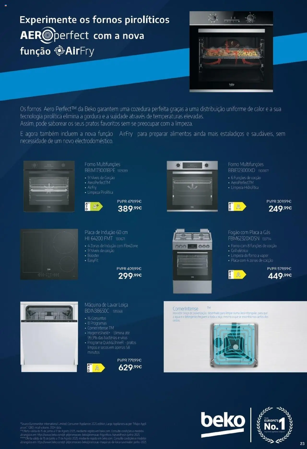 Radio Popular - Especial Eletrodomésticos Encastre │ válido de 07.10.2025 | Página: 23 | Produtos: Agua, Máquina de lavar, Fogão, Detergente